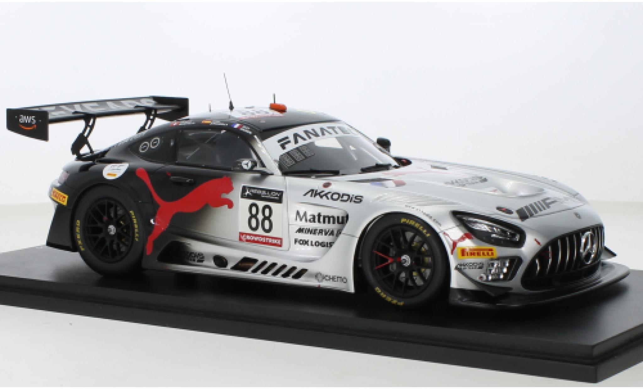 Mercedes AMG GT 1/18 Spark 3 No.88 AMG Team AKKODIS ASP 24h Spa 2022 modelauto