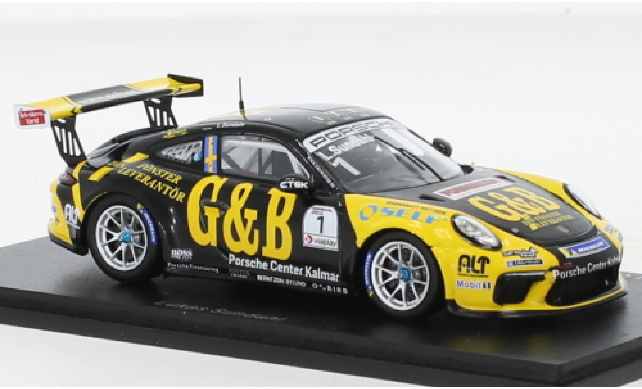 Porsche 991 GT3 Cup 1/43 Spark 911  No.1 Carrera Cup Scandinavia 2021 modelauto