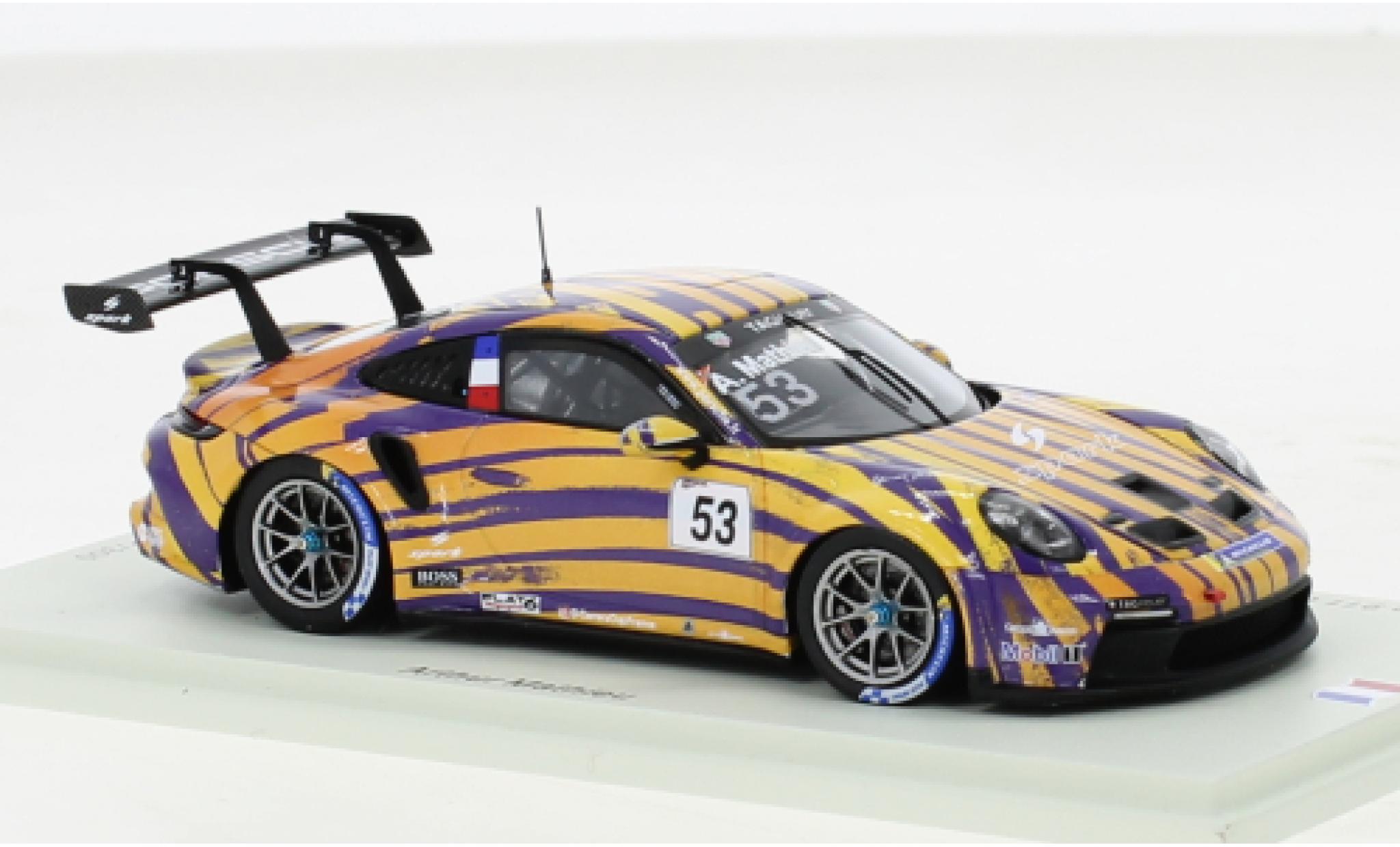 Porsche 991 GT3 Cup 1/43 Spark 911  No.53 Motorsport Carrera Cup France Spa 2021 modelauto