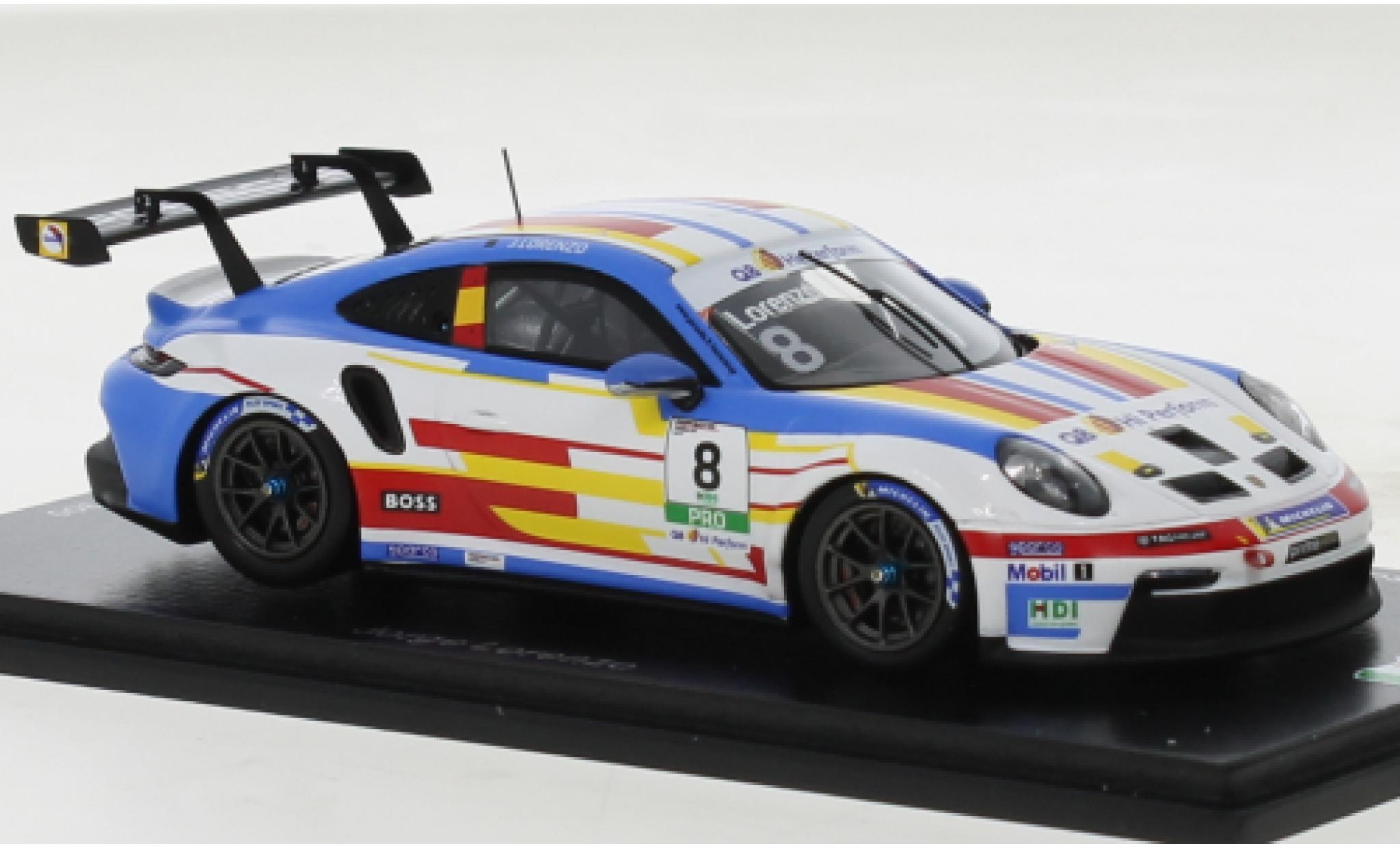 Porsche 991 GT3 Cup 1/43 Spark 911  No.8 Carrera Cup Italia 2022 modelauto