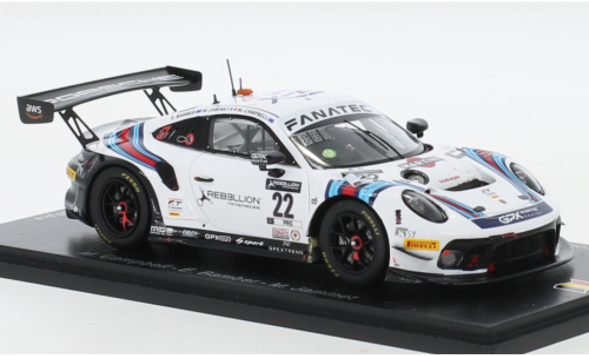 Porsche 991 GT3 R 1/43 Spark 911  No.22 GPX Martini Racing Martini 24h Spa 2021 modelauto