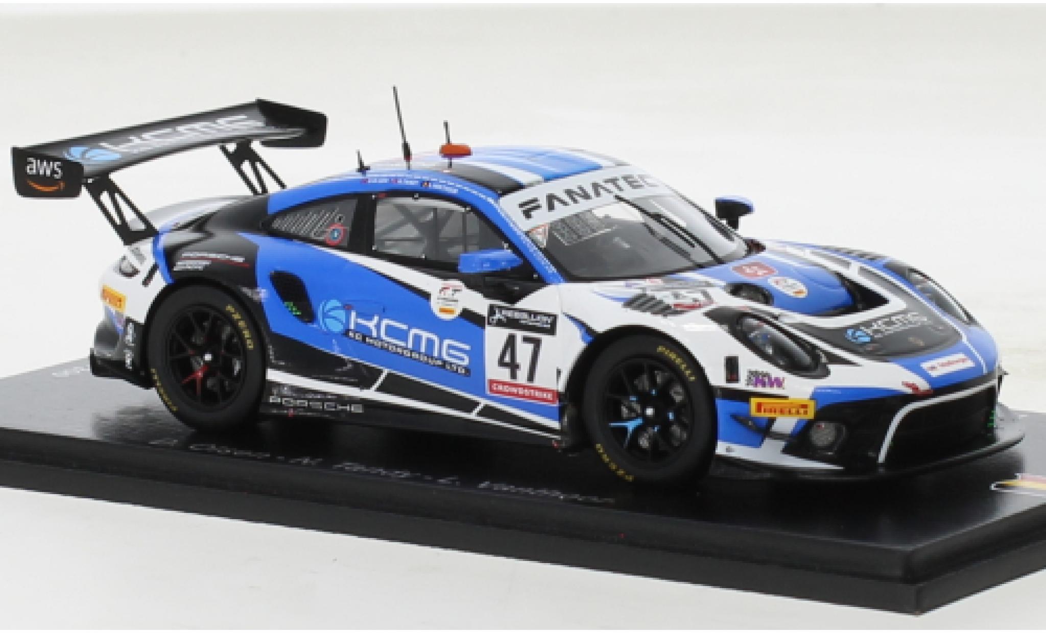 Porsche 991 GT3 R 1/43 Spark 911  No.47 KCMG 24h Spa 2022 modelauto