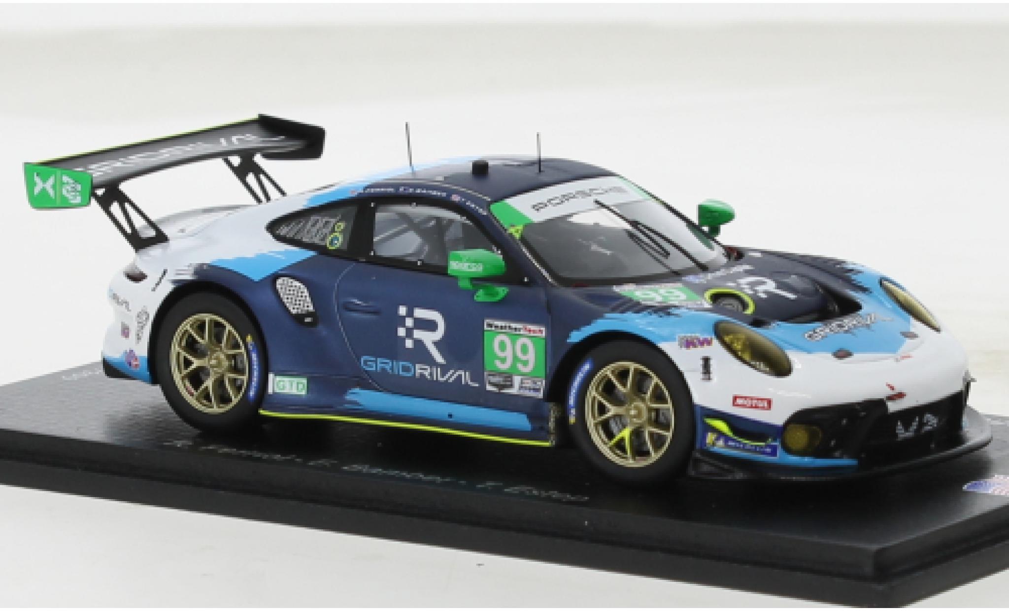 Porsche 991 GT3 R 1/43 Spark 911  No.99 Team Hardpoint EBM IMSA 12h Sebring 2021 modelauto