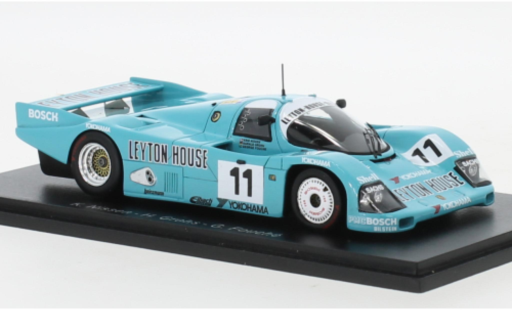 Porsche 962 1988 1/43 Spark C RHD No.11 Leyton House 24h Le Mans modelauto