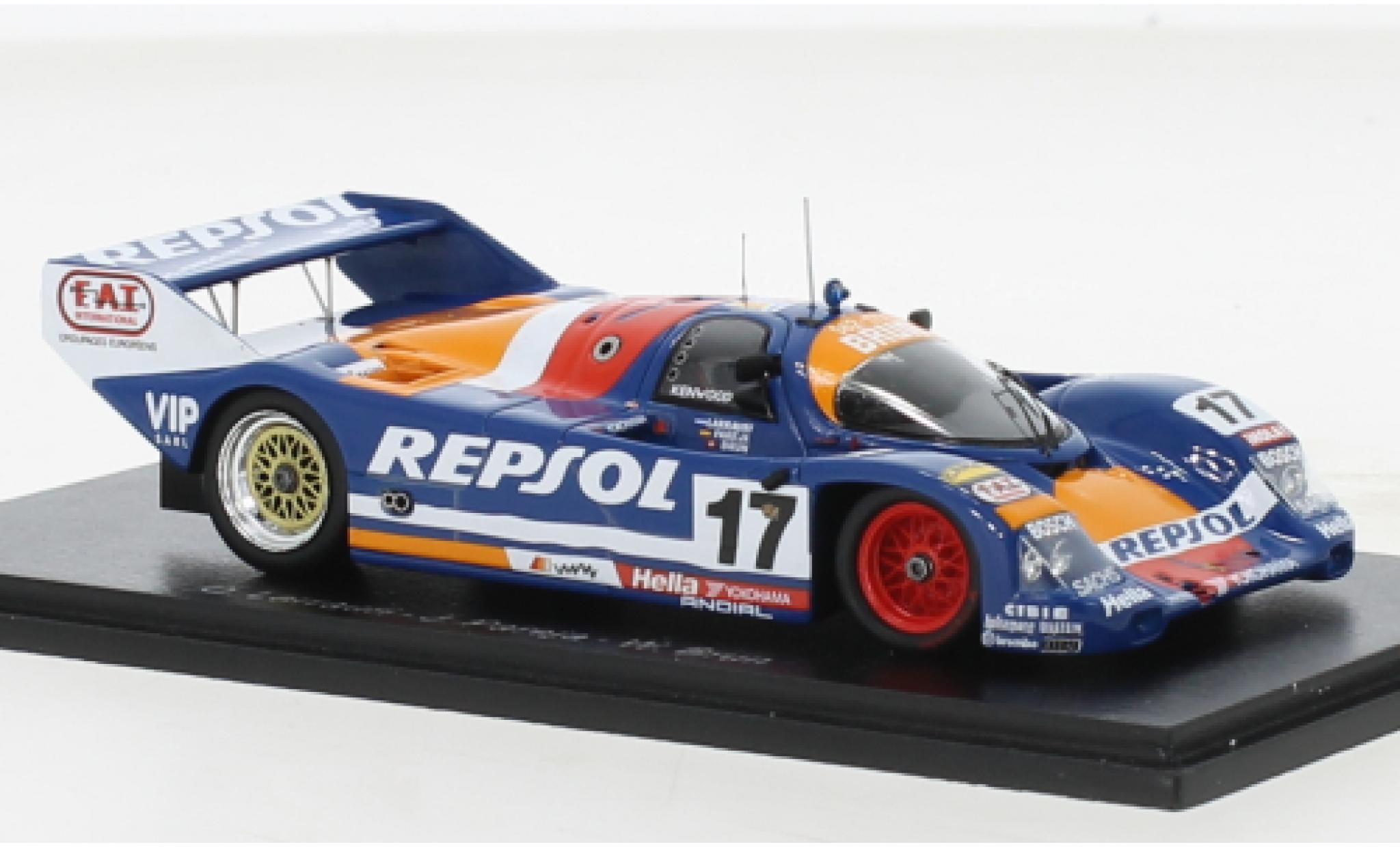Porsche 962 1991 1/43 Spark C RHD No.17 Brun Motorsport Repsol 24h Le Mans modelauto