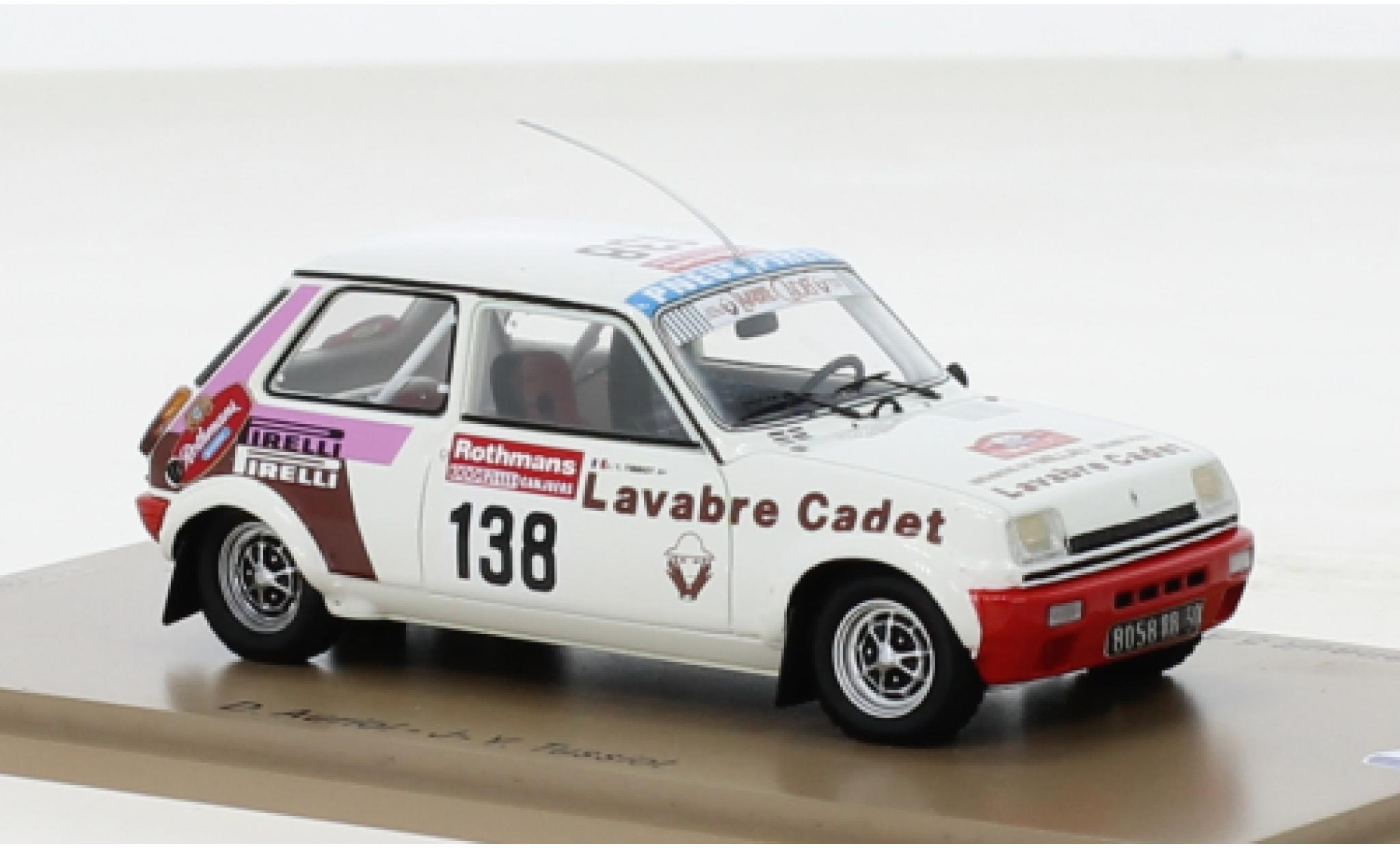 Renault 5 1/43 Spark Alpine Gr.2 No.138 1000 Pistes de Canjuers 1983 modelauto