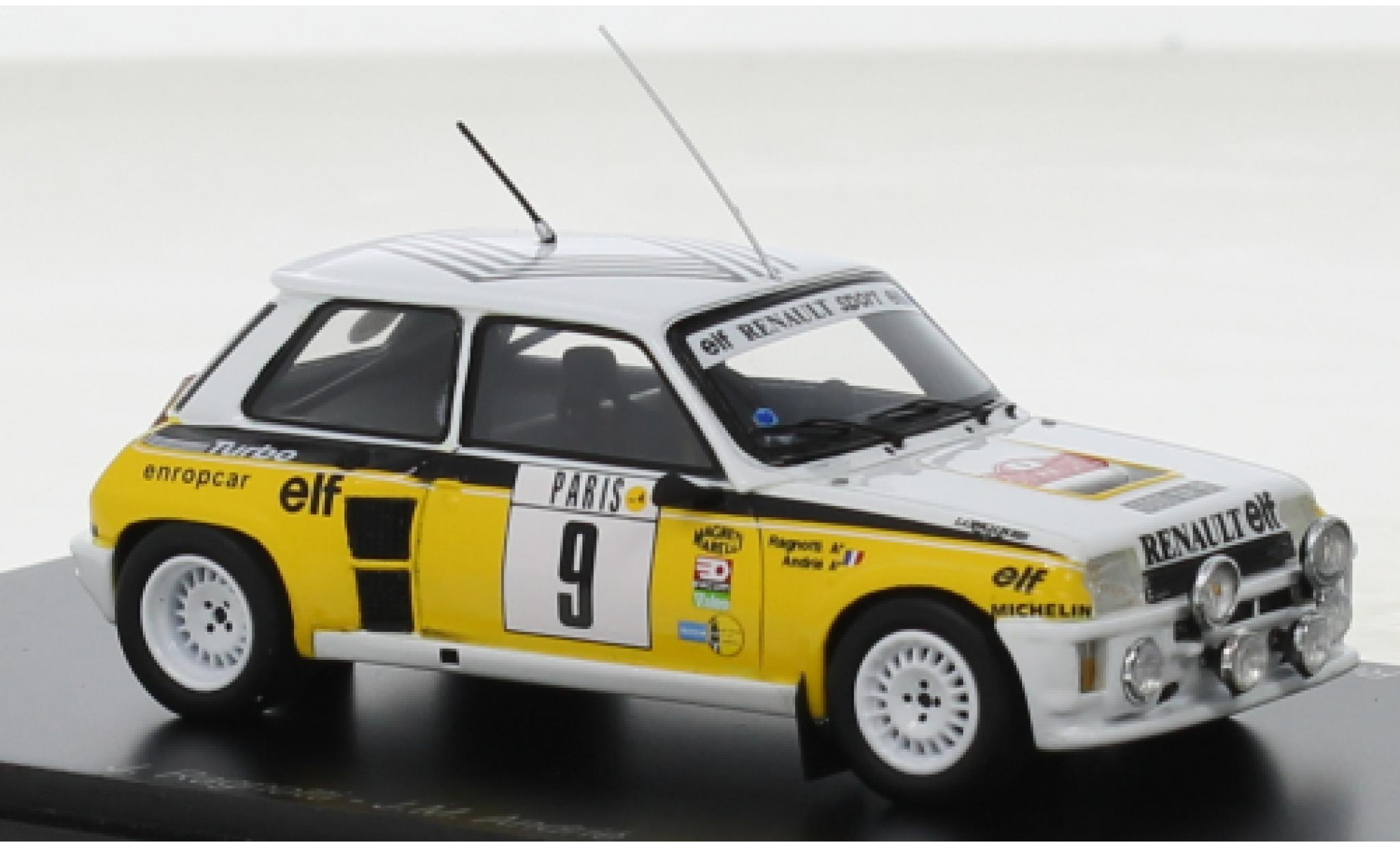 Renault 5 1/43 Spark Turbo No.9 Rallye WM Rallye Monte Carlo 1983 modelauto