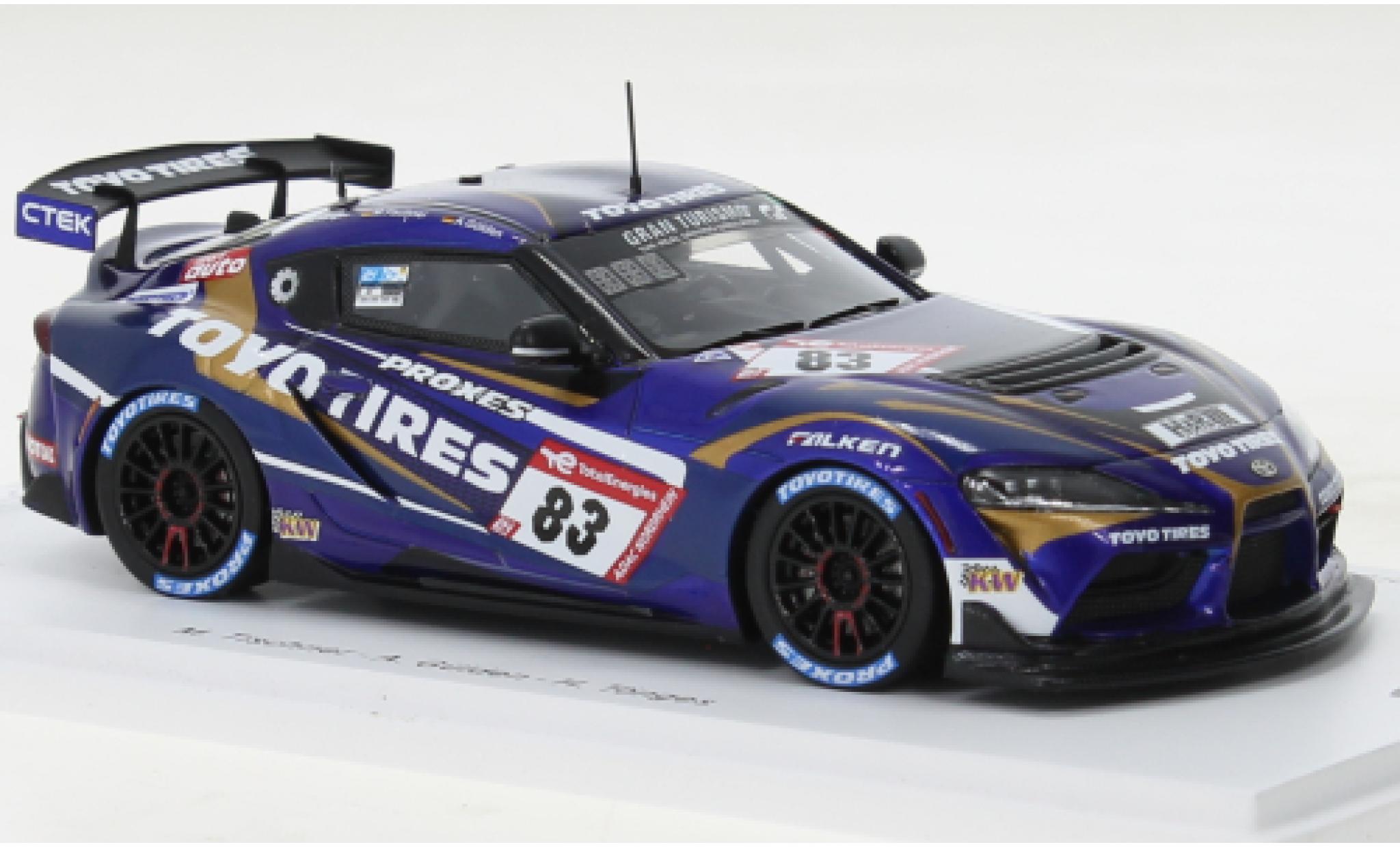 Aston Martin V8 Vantage GT4 1/43 Spark Toyota GR Supra GT4 No.83 Toyo Tires with Ring Racing 24h N&uuml;rburgring 2022 modelauto