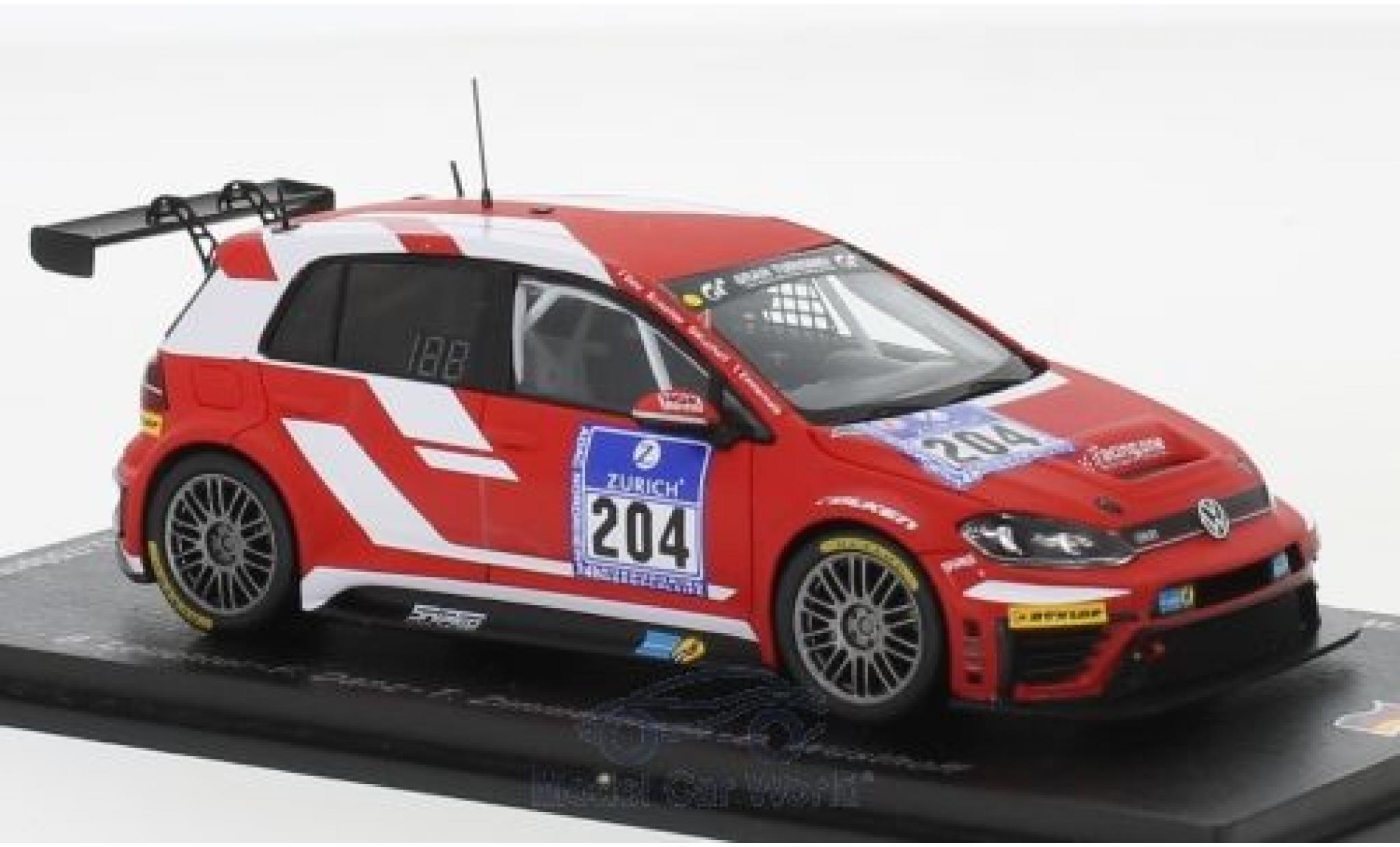 Volkswagen Golf 1/43 Spark GTI TCR No.204 racing one GmbH 24h N&uuml;rburgring 2016 B.Leuchter/F.Danz/T.Zimmermann/D.W&uuml;sthoff modelauto