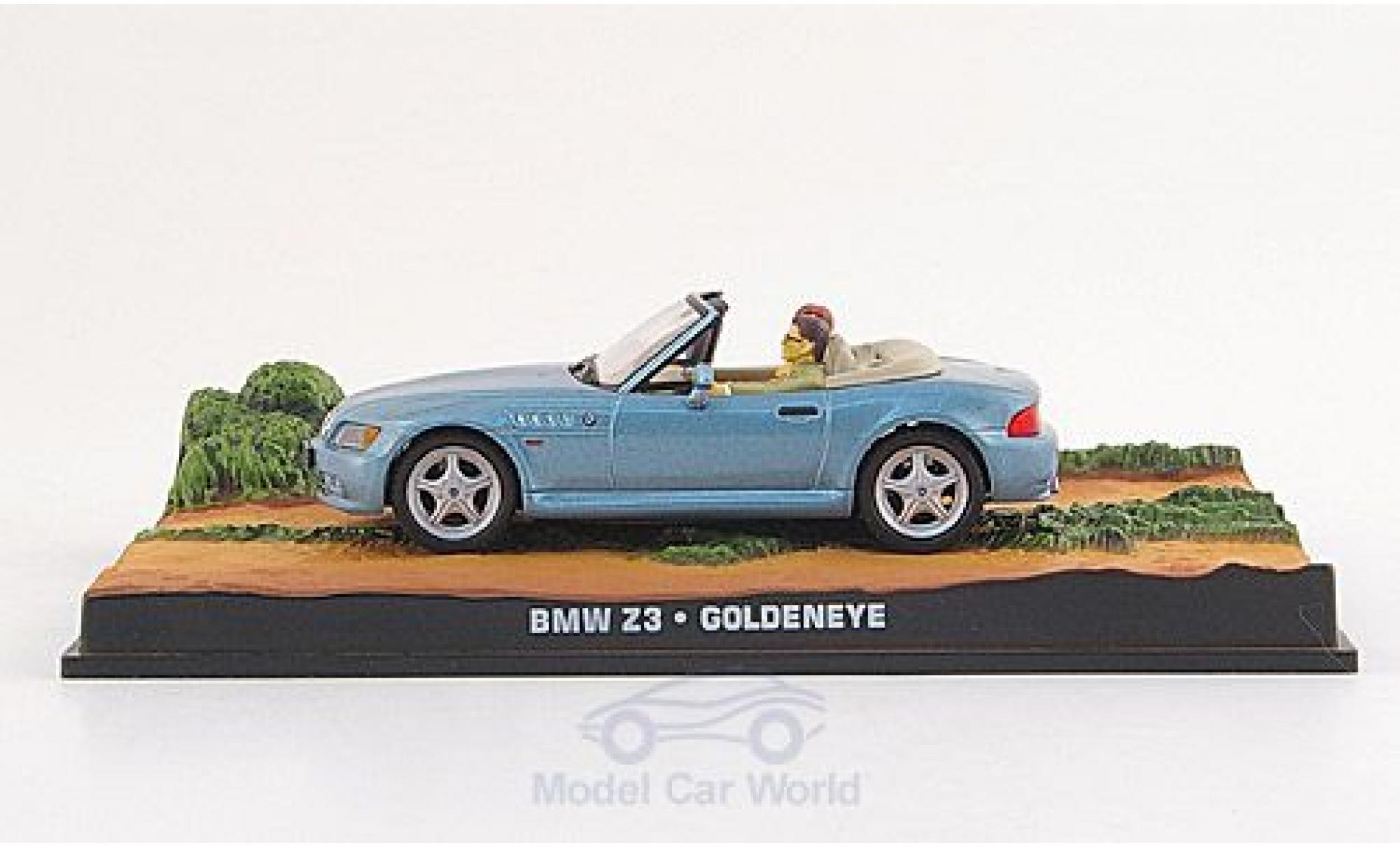 Bmw Z3 1/43 SpecialC Roadster metallic blauw James Bond 007 1995 GoldenEye ohne Vitrine modelauto