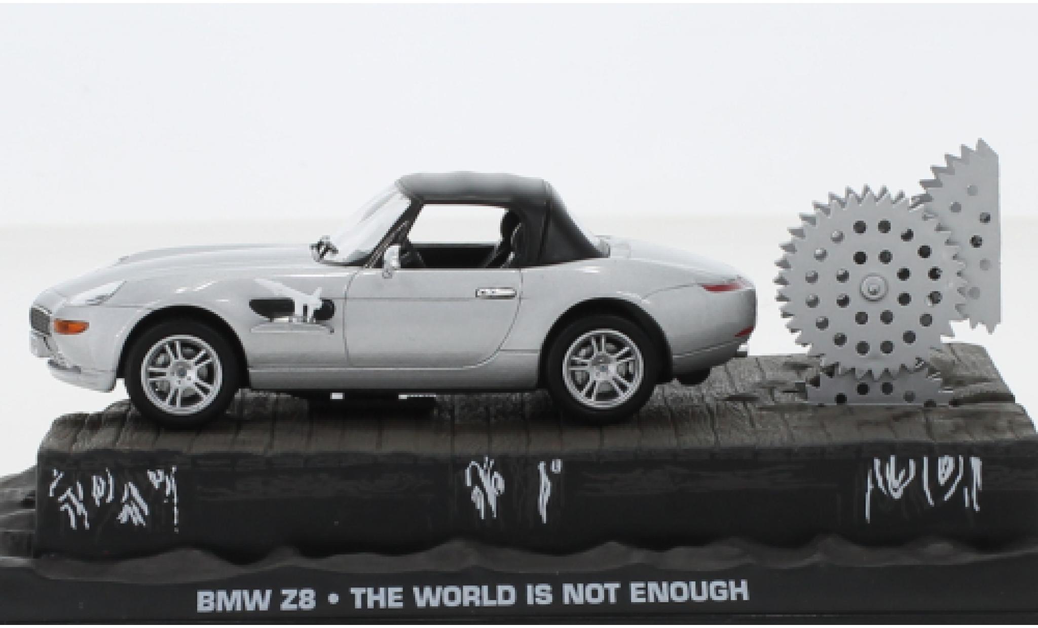 Bmw Z8 1/43 SpecialC grijs James Bond 007 la Welt ist nicht genug sans figurine modelauto