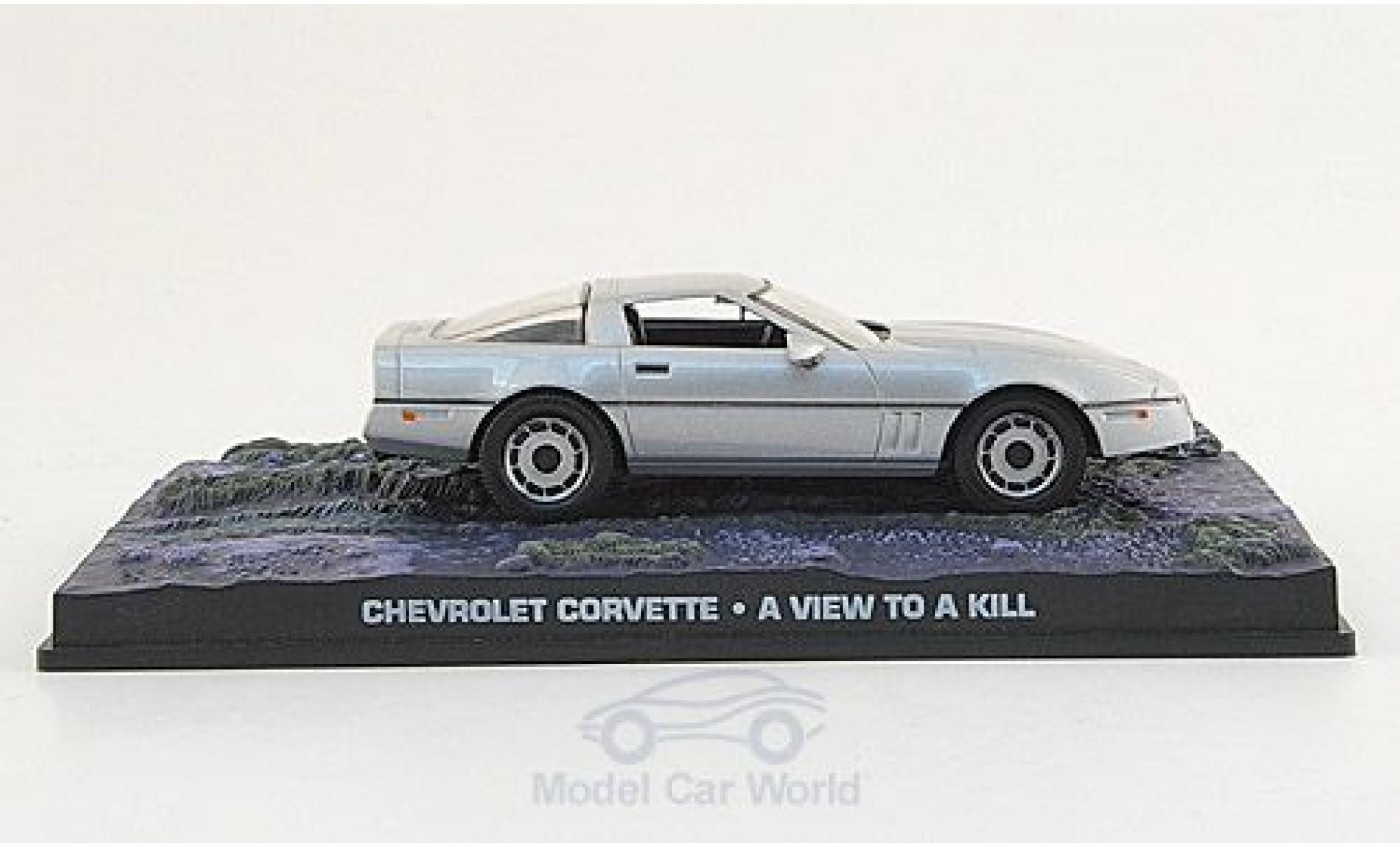 Chevrolet Corvette 1/43 SpecialC grijs James Bond 007 1987 Im Angesicht des Todes ohne Vitrine modelauto