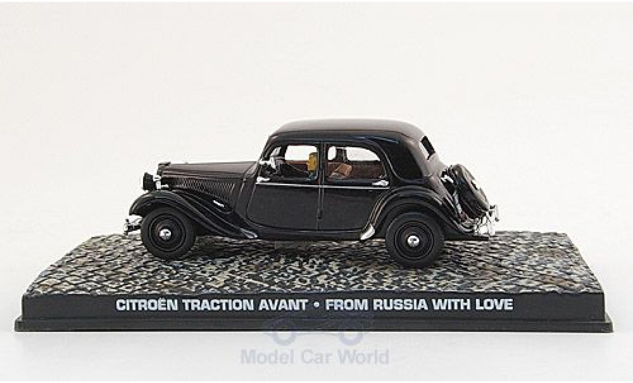 Citroen Traction 1/43 SpecialC Avant zwart James Bond 007 1963 Liebesgr&uuml;&szlig;e aus Moskau ohne Vitrine modelauto