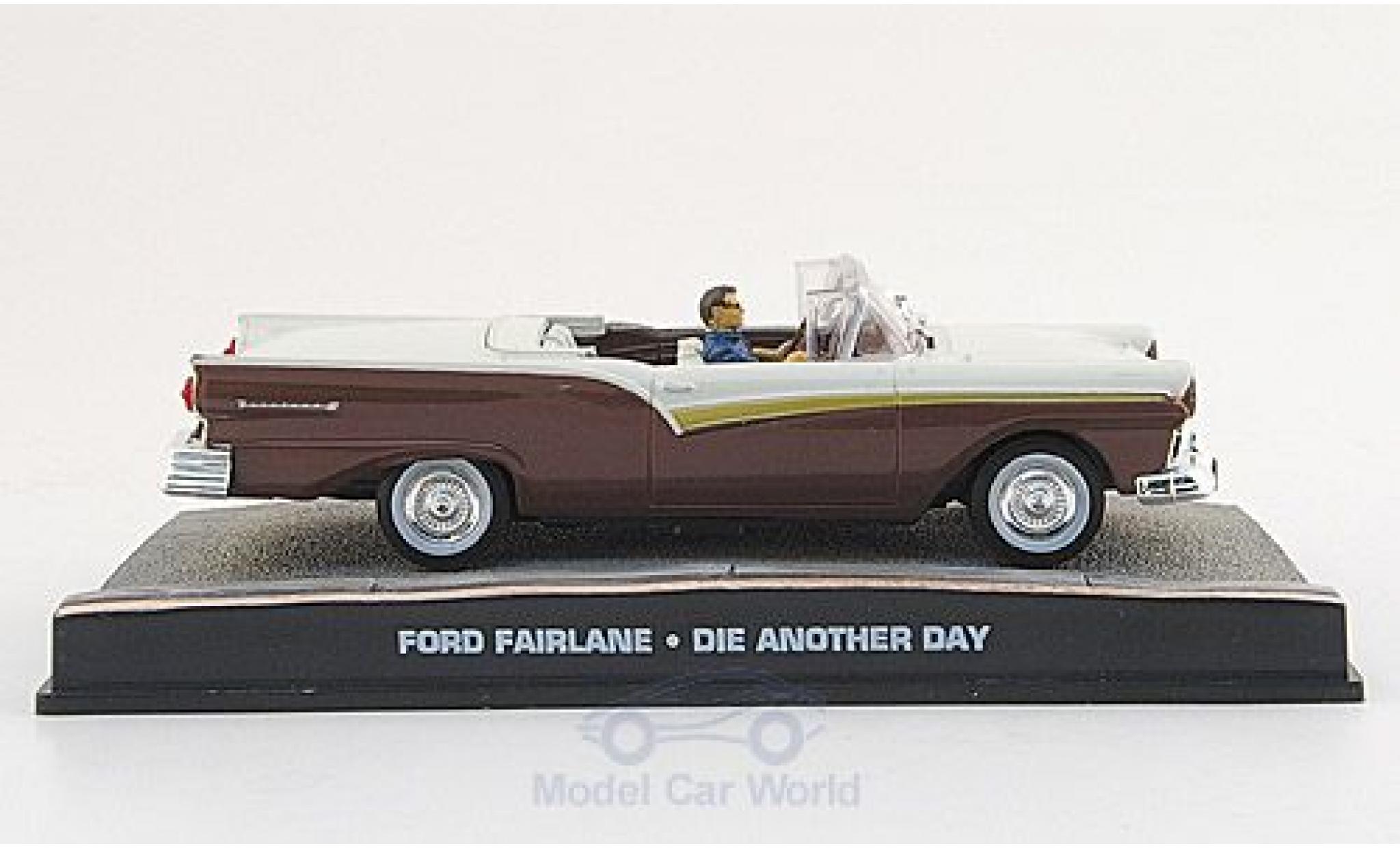 Ford Fairlane 1/43 SpecialC Cabriolet bruin/wit James Bond 007 2002 Stirb an einen anderen Tag ohne Vitrine modelauto