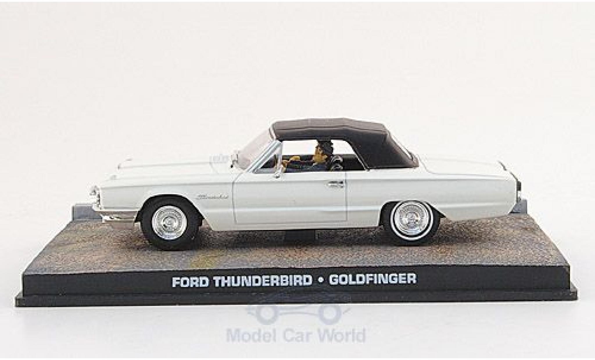 Ford Thunderbird 1/43 SpecialC m. Figuren wit James Bond 007 1964 Goldfinger ohne Vitrine modelauto