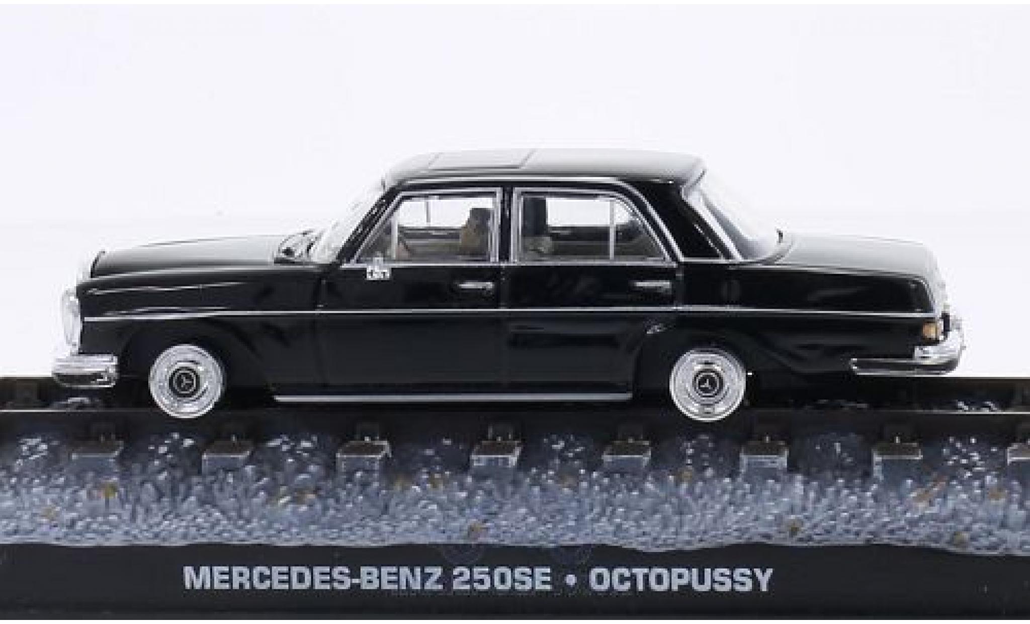 Mercedes 250 1/43 SpecialC SE (W108) zwart James Bond 007 Octopussy ohne Vitrine modelauto