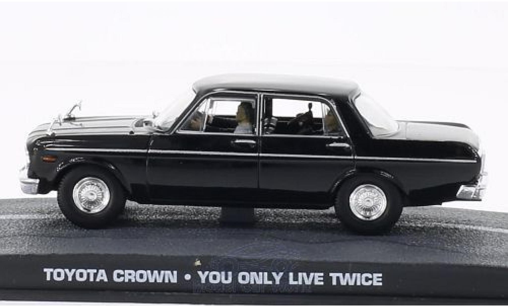 Toyota Crown 1/43 SpecialC zwart James Bond 007 Man lebt nur zweimal ohne Vitrine modelauto