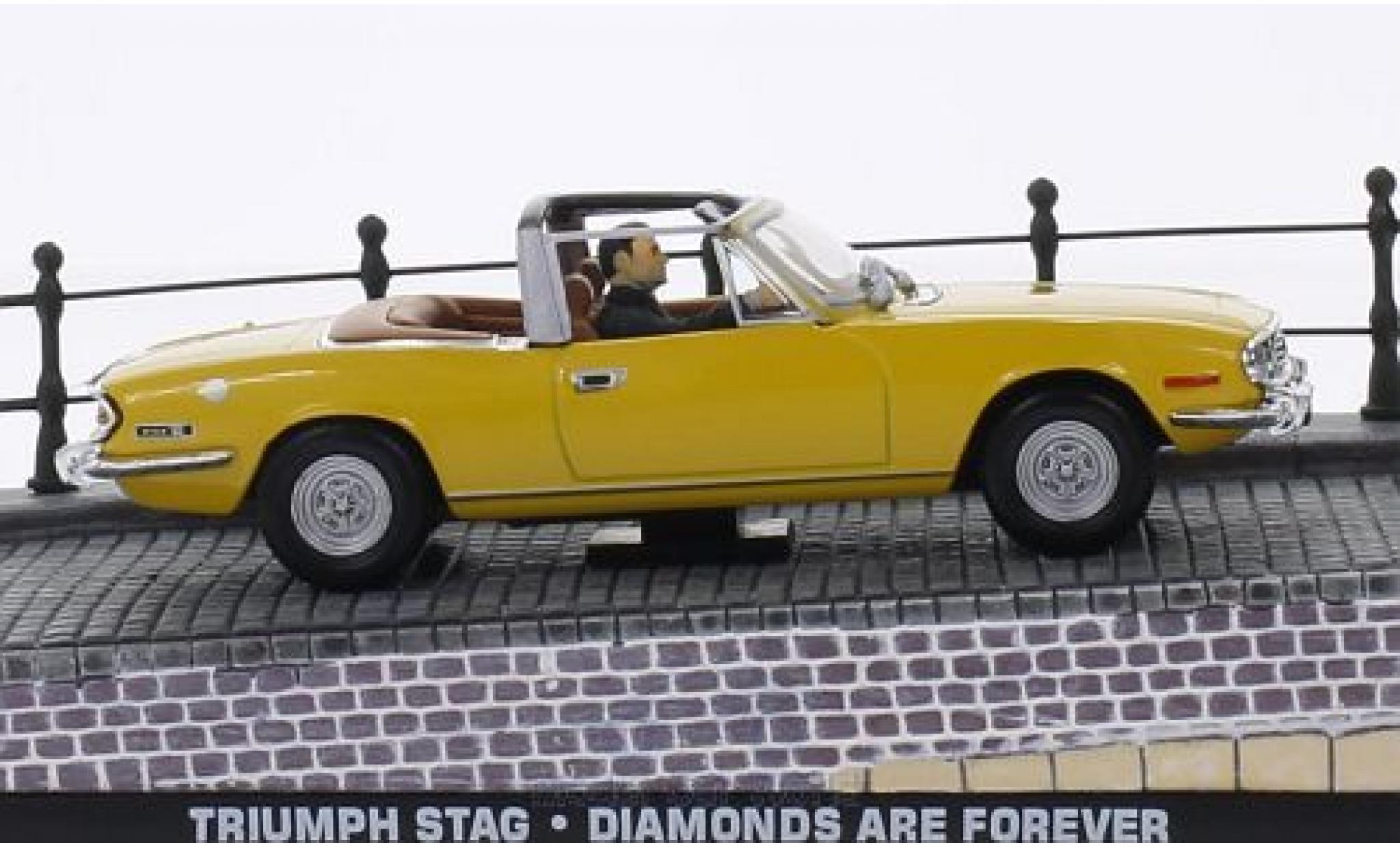 Triumph Stag 1/43 SpecialC geel RHD James Bond 007 Diamantenfieber ohne Vitrine modelauto