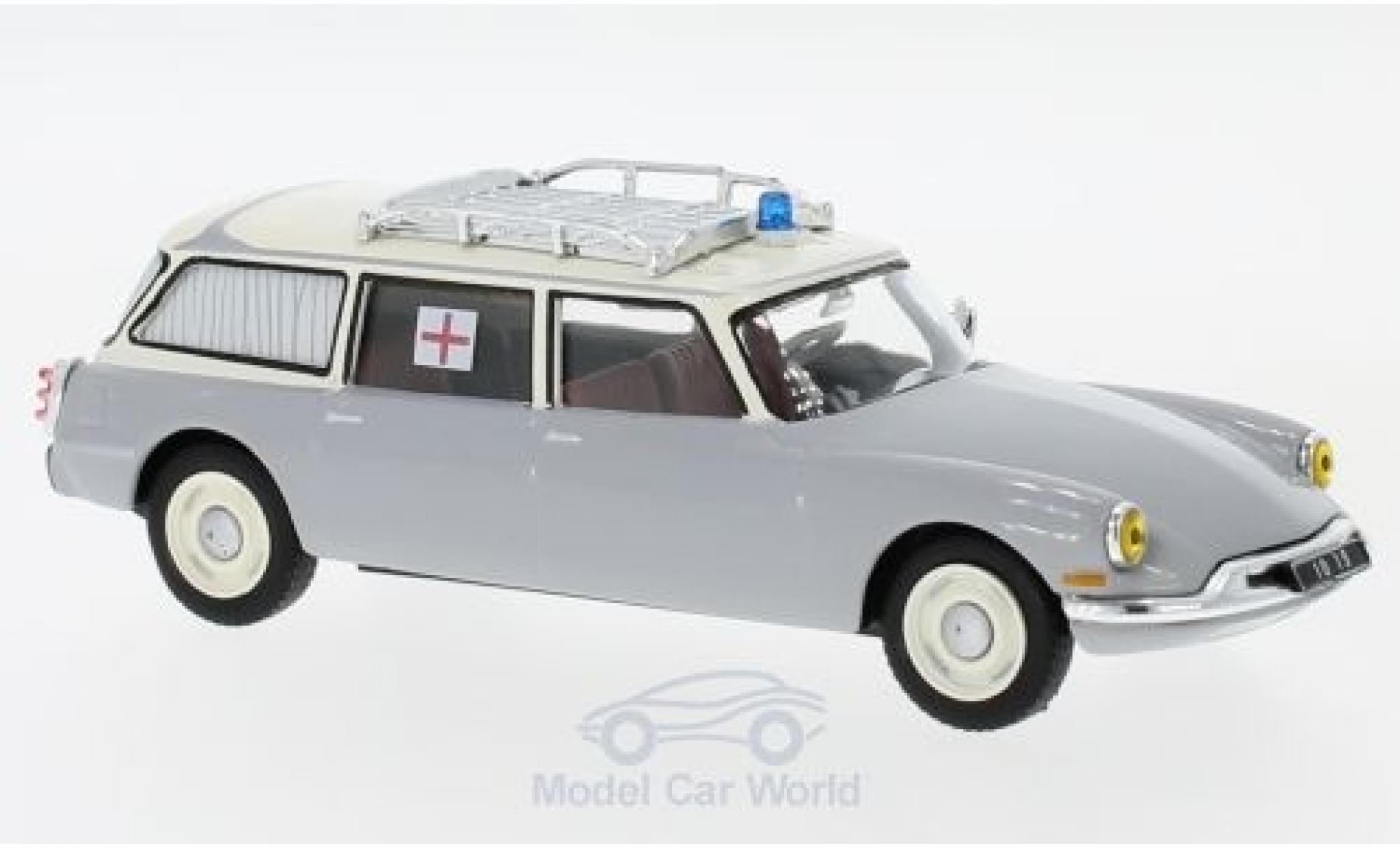 Citroen ID 19 1/43 SpecialC Stationwagen grijs/beige Ambulance 1962 ohne Vitrine modelauto