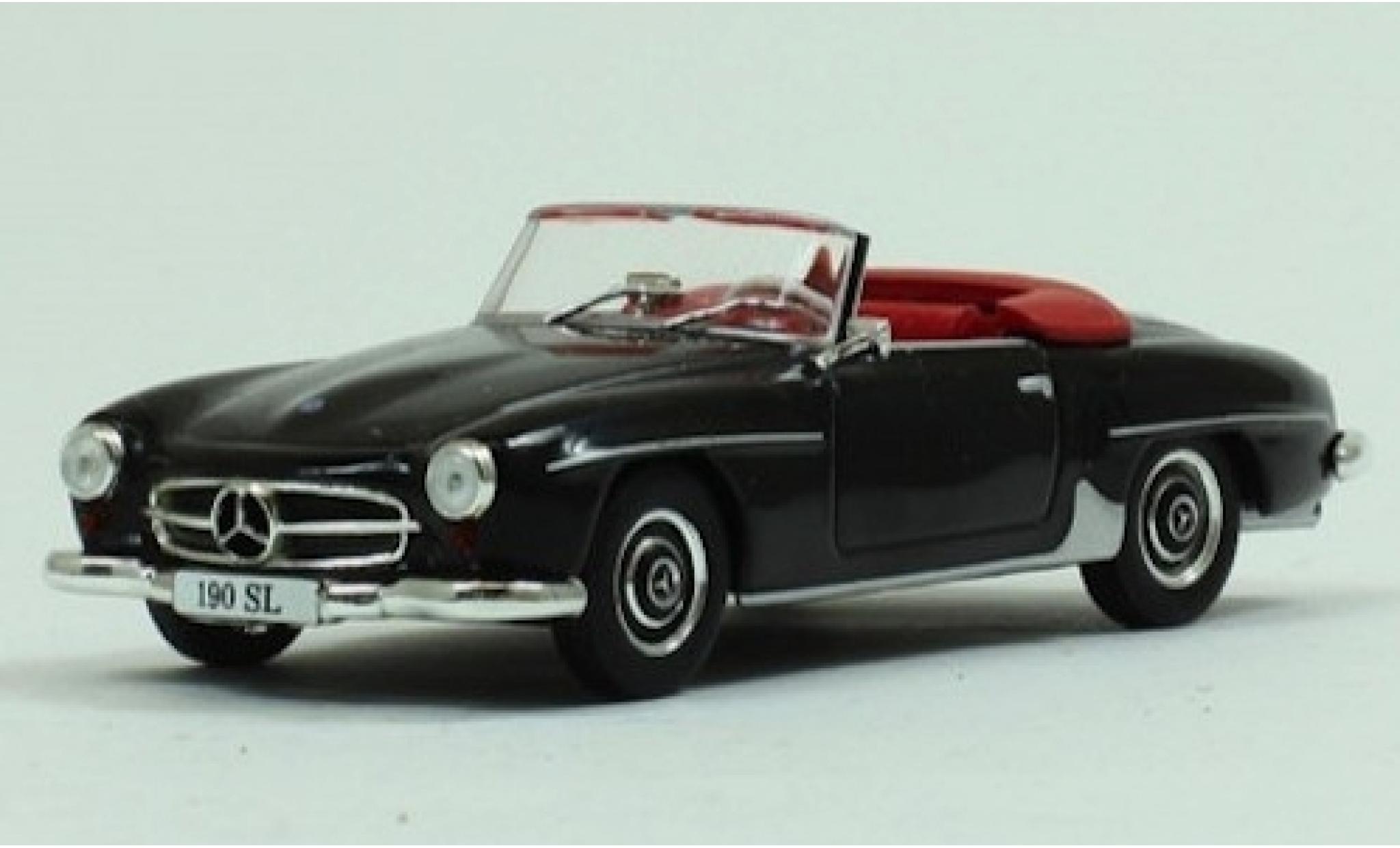 Mercedes 190 1/43 SpecialC SL zwart 1955 ohne Vitrine modelauto