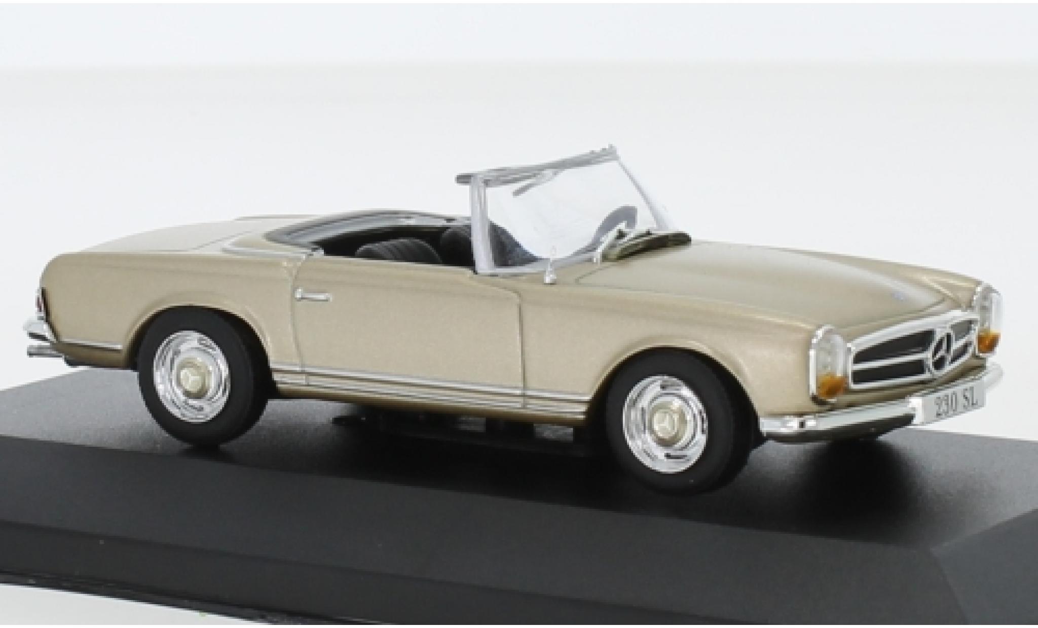 Mercedes 230 1/43 SpecialC SL metallic beige 1963 ohne Vitrine modelauto