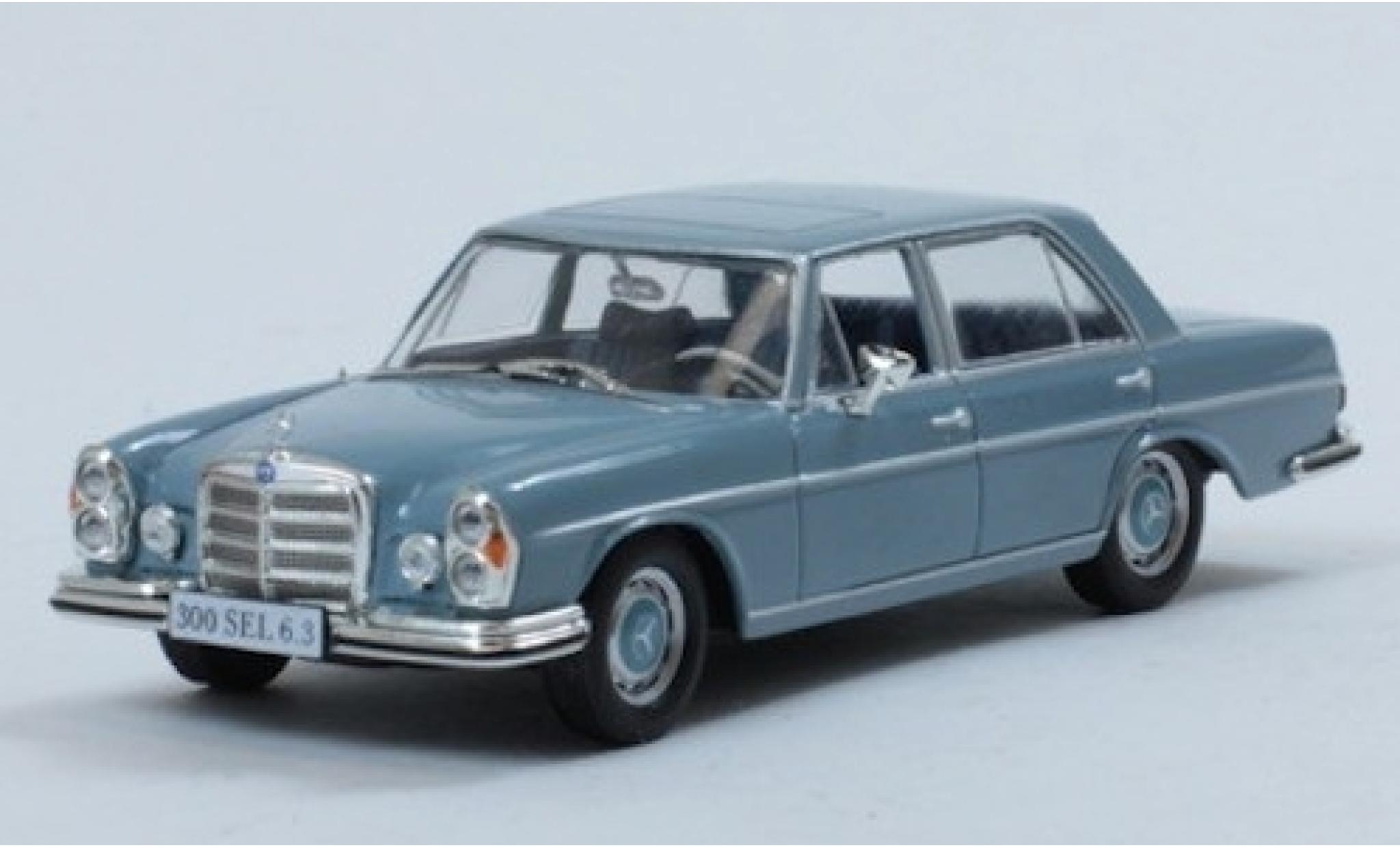 Mercedes 300 1/43 SpecialC SEL 6.3 blauw 1969 ohne Vitrine modelauto