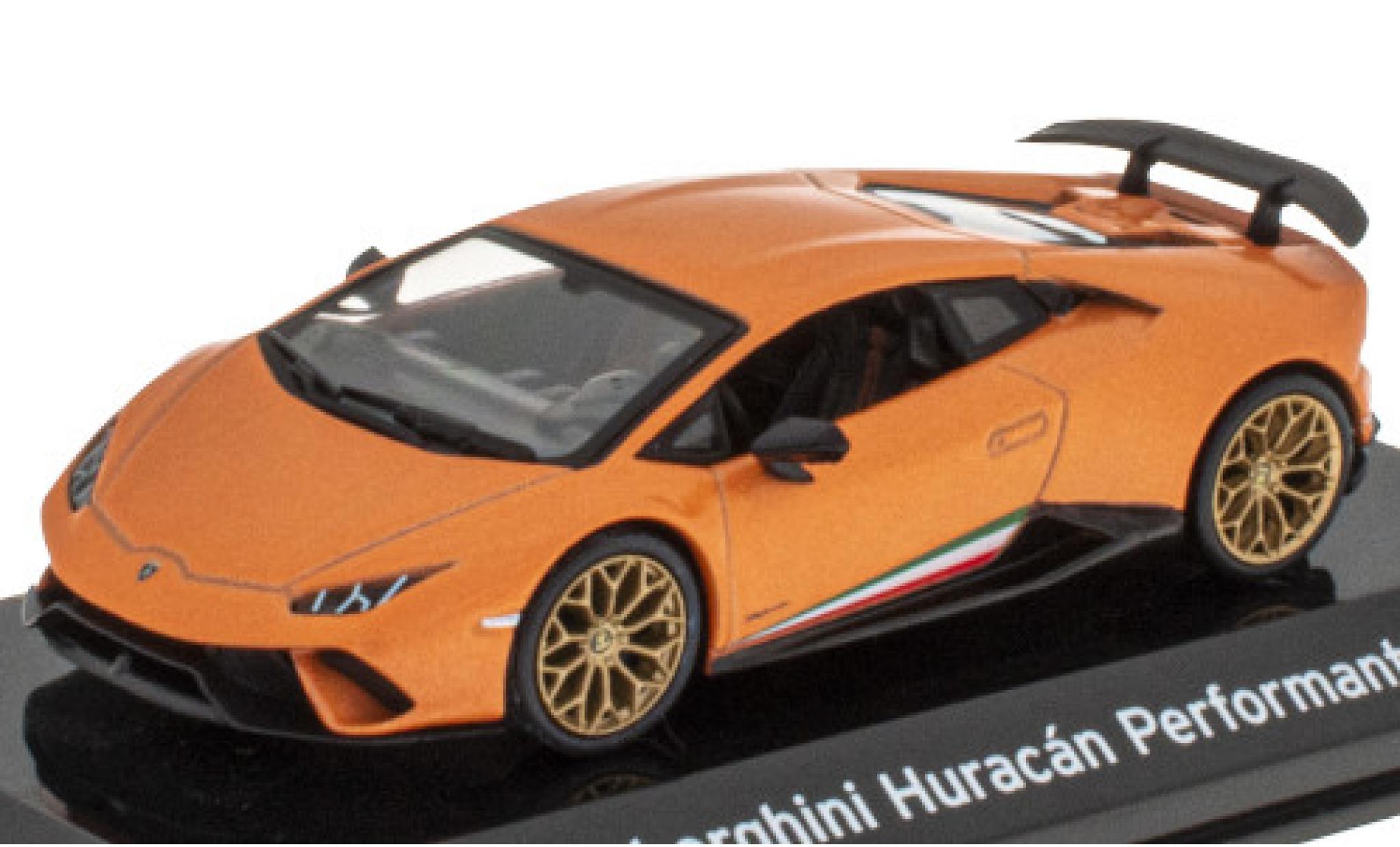 Lamborghini Huracan 1/43 SpecialC Performante metallic oranje/Dekor 2017 modelauto