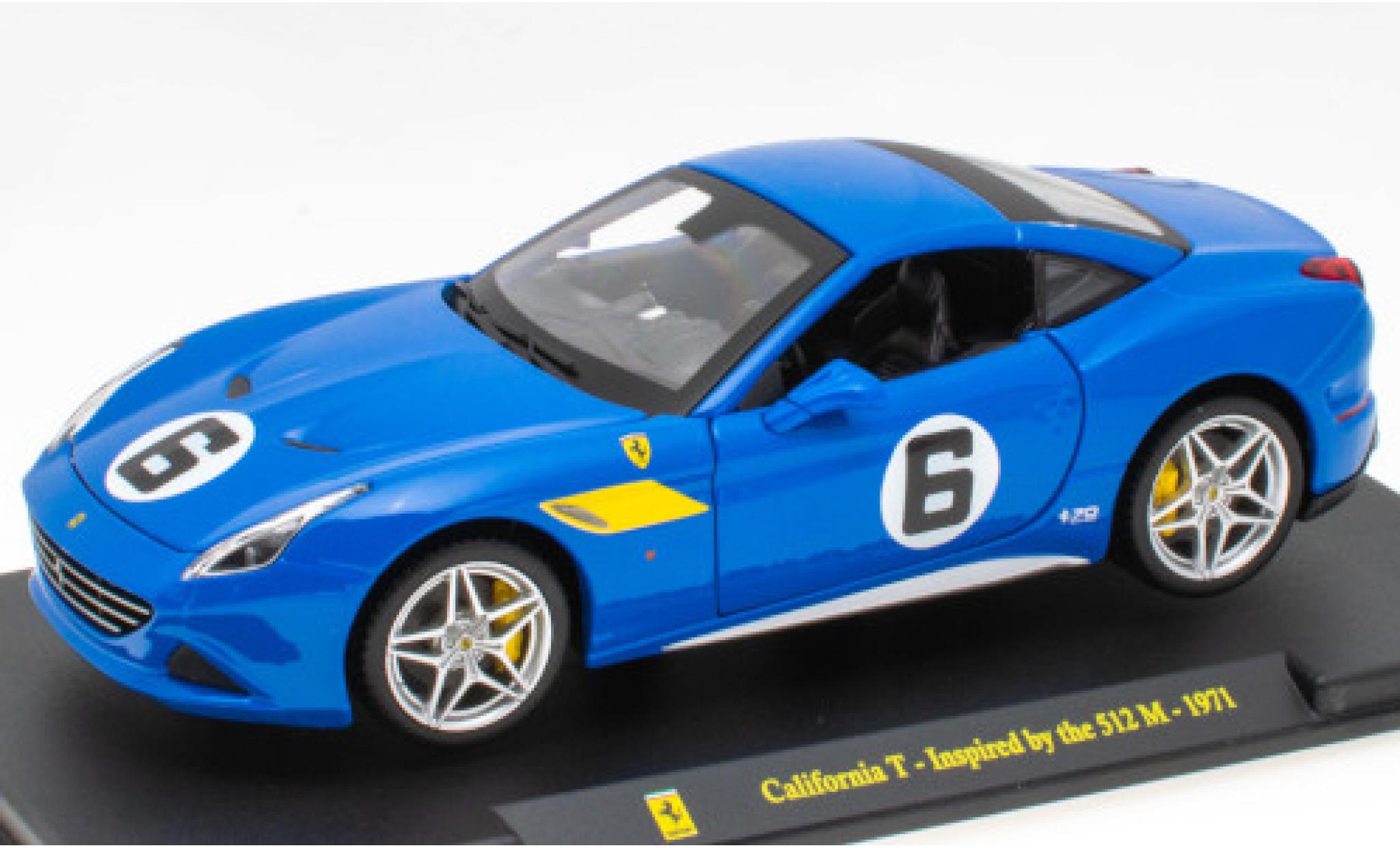 Ferrari California 1/24 SpecialC T blauw/Dekor Inspired by the 512 M (1971) No.6 modelauto