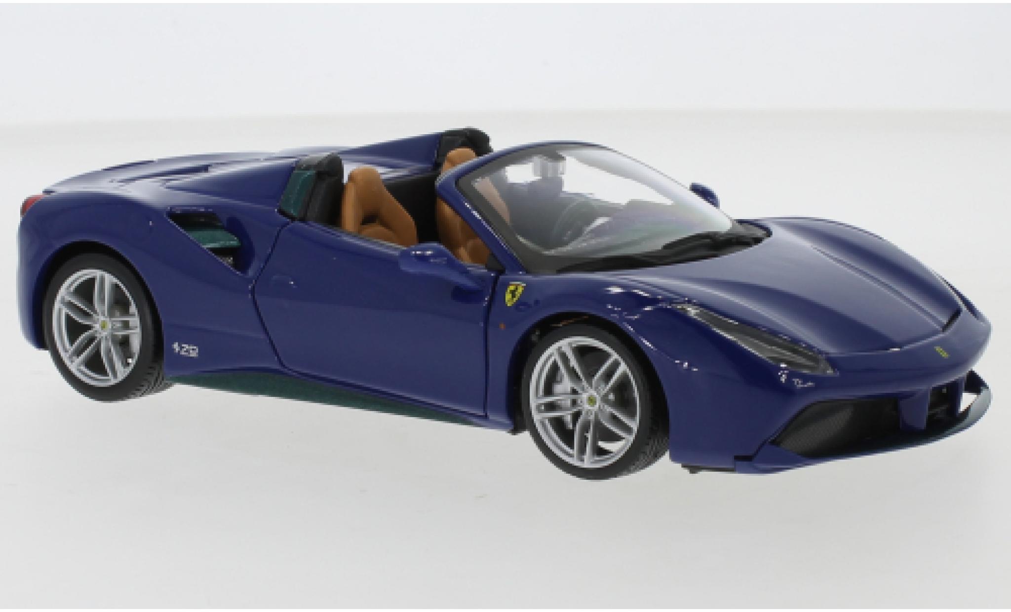 Ferrari 488 1/24 SpecialC SpecialC.-124 Spider blauw modelauto