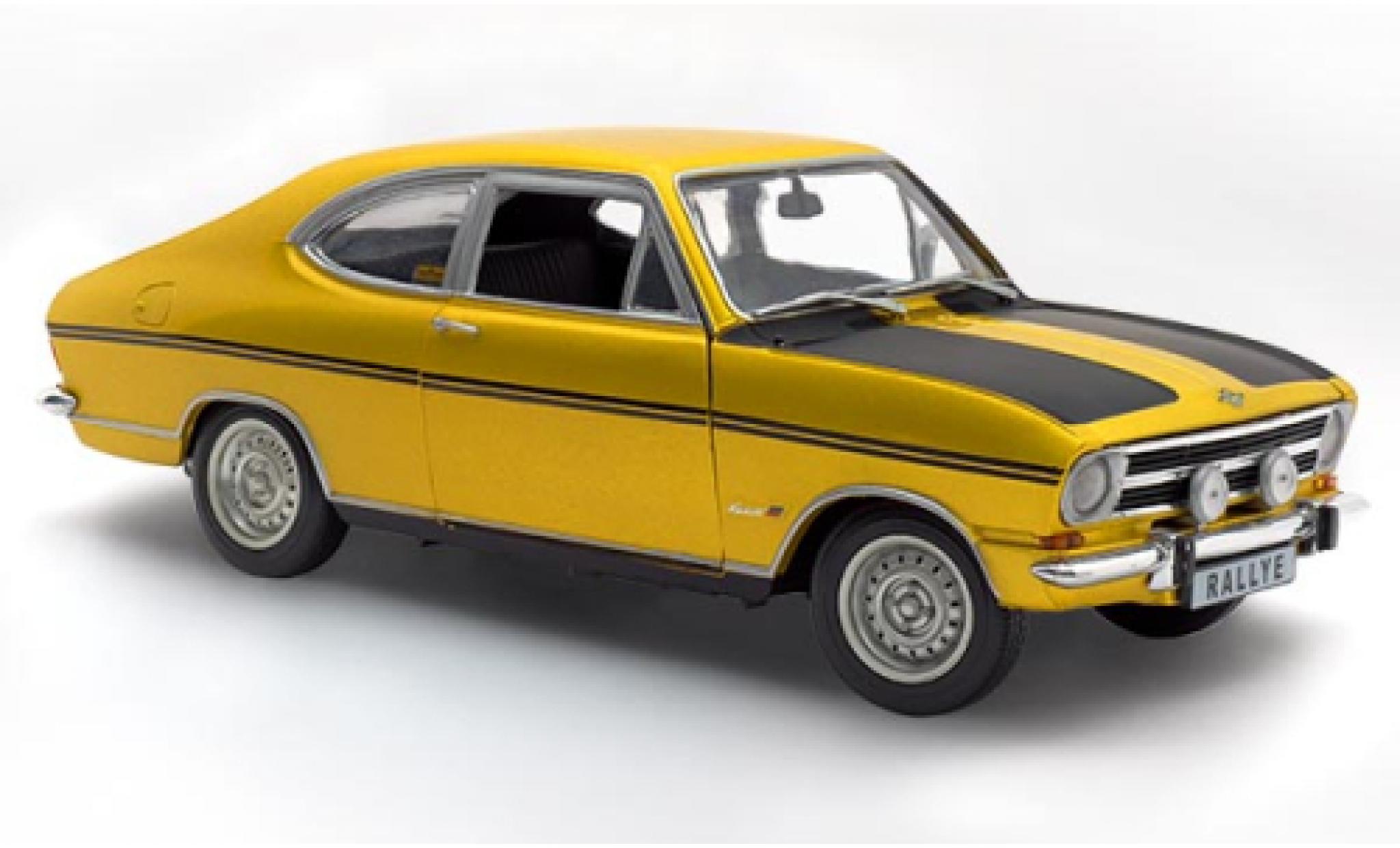 Opel Kadett 1/24 SpecialC B Rallye Coupe geel/zwart 1970 modelauto