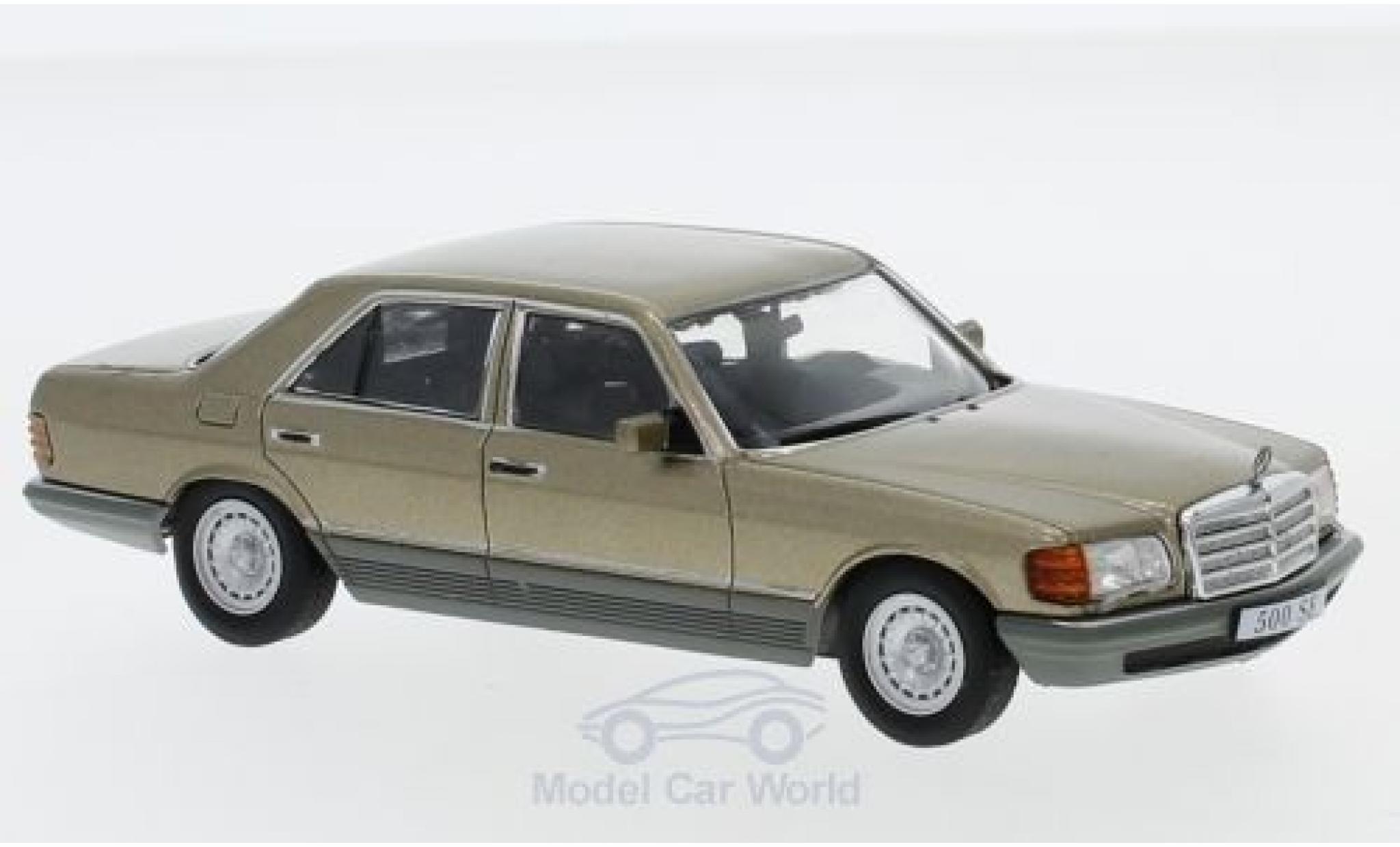 Mercedes 500 1/43 SpecialC SE (W126) metallic beige 1979 ohne Vitrine modelauto