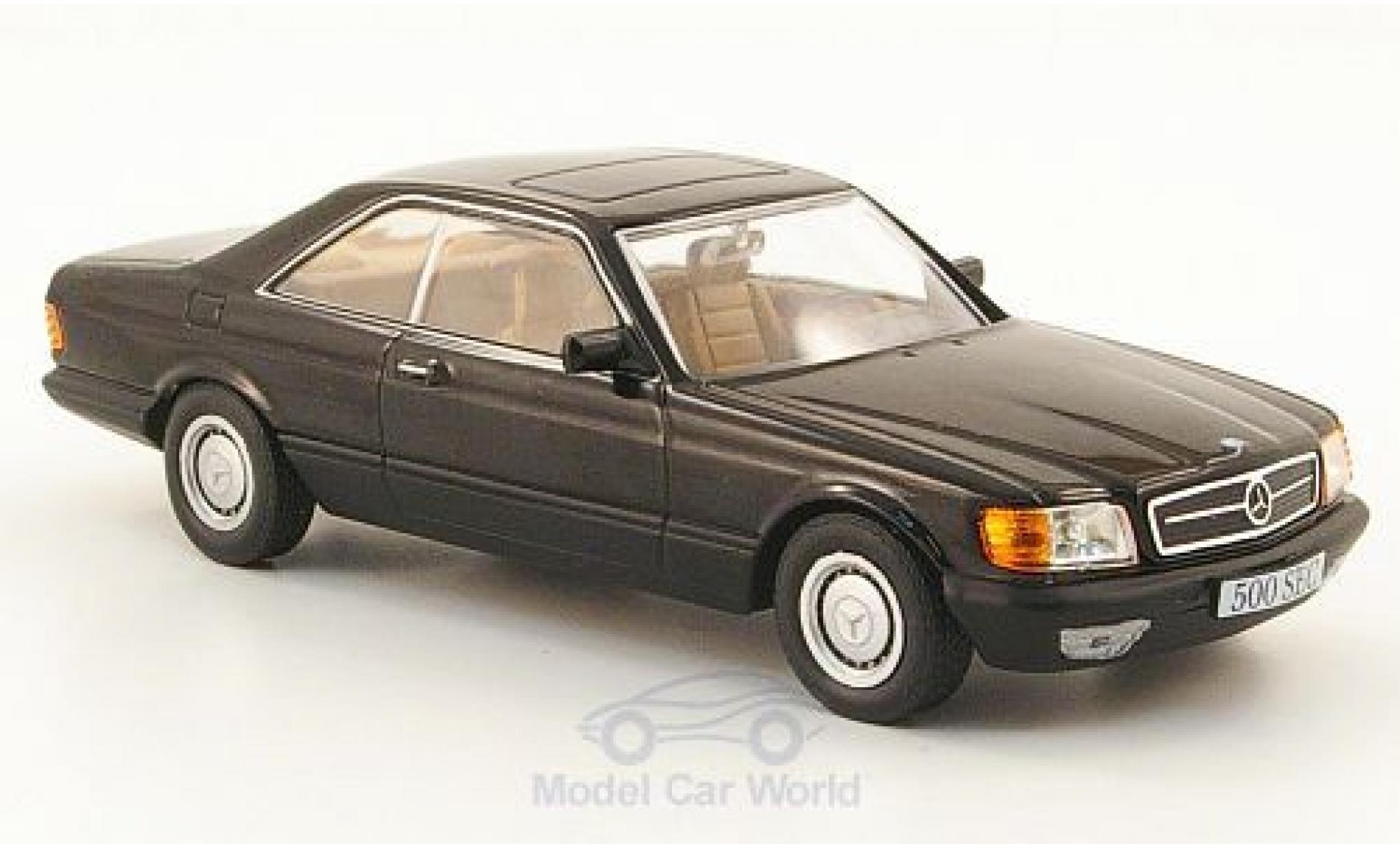 Mercedes 500 1/43 SpecialC SEC (C126) zwart 1981 ohne Vitrine modelauto