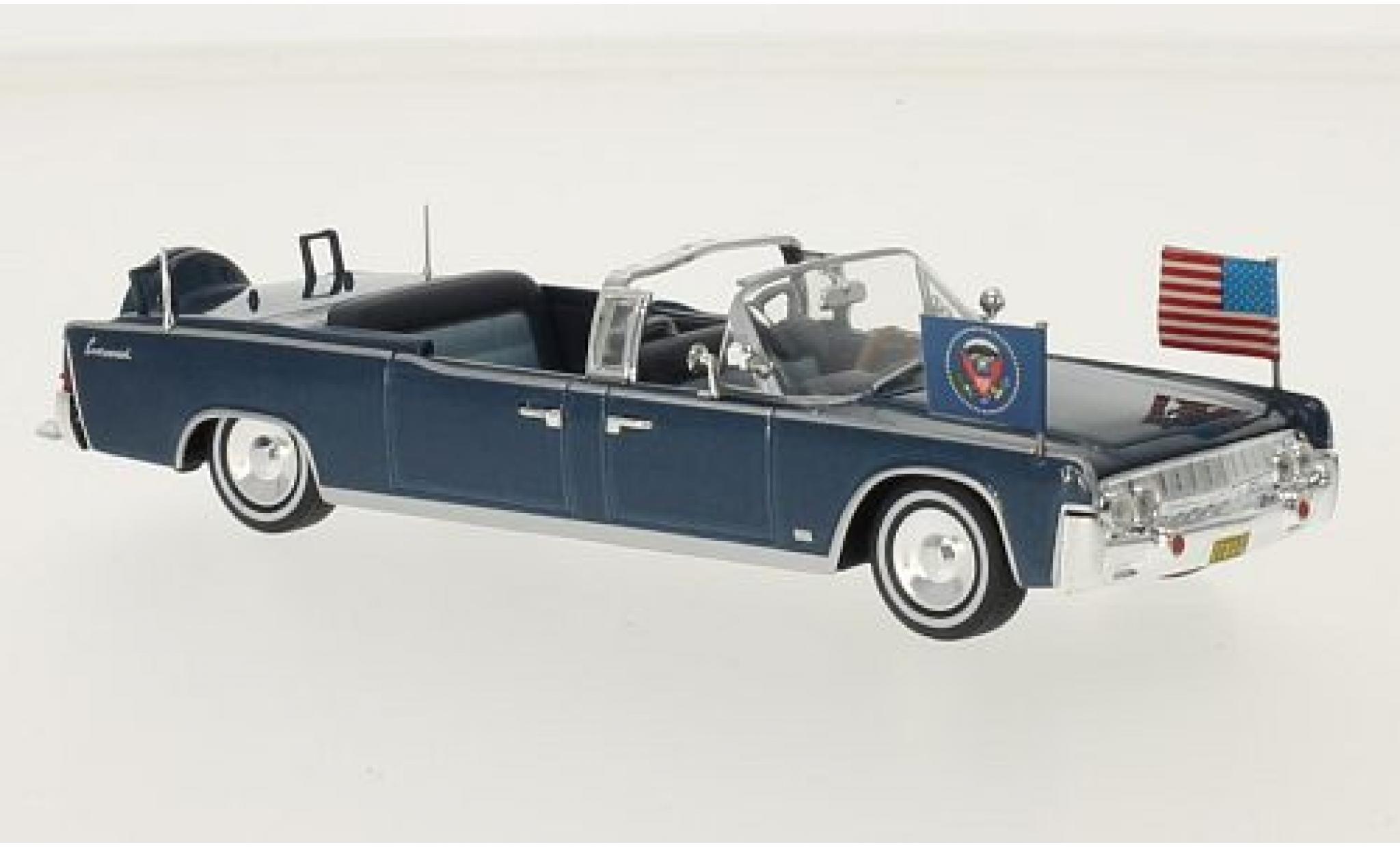 Lincoln Continental 1/43 SpecialC Sedan SS-100-X metallic blauw J. F. Kennedy sans Vitrine modelauto