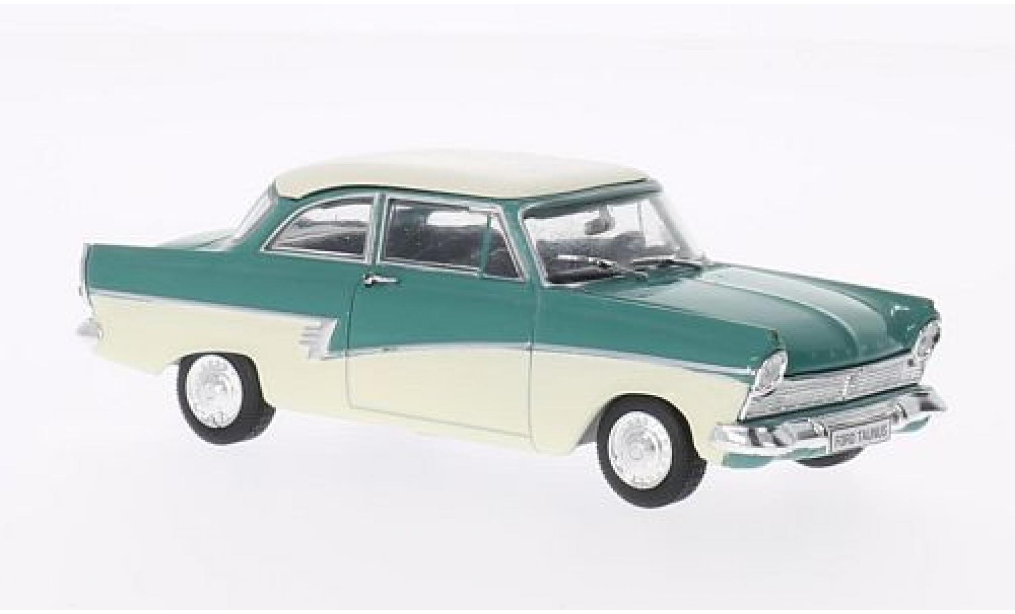 Ford Taunus 1/43 SpecialC 17M t&uuml;rkis/beige sans Vitrine modelauto