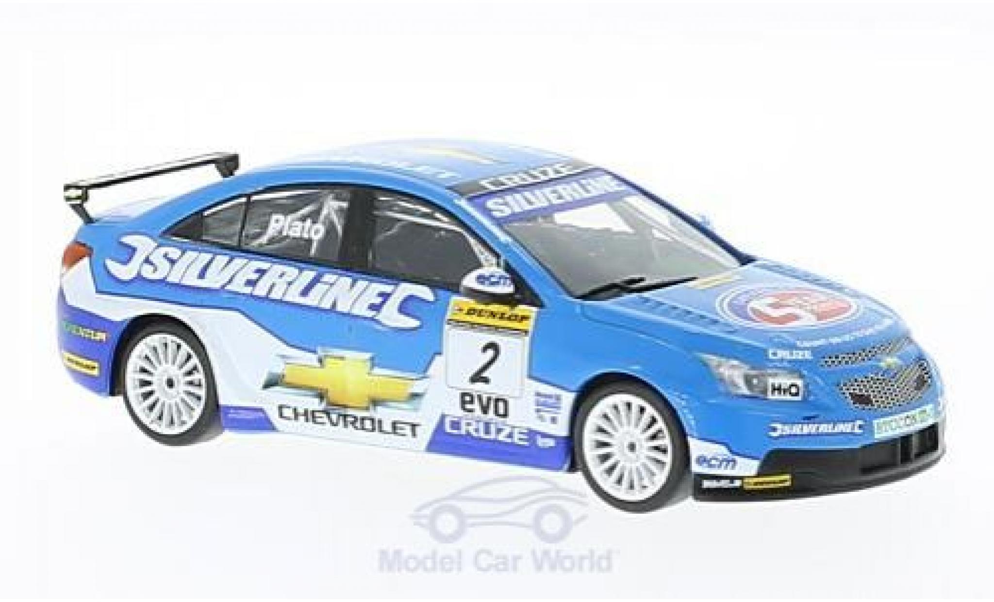Chevrolet Cruze 1/43 SpecialC LT No.2 RML Silverline BTCC 2010 J. Plato ohne Vitrine modelauto