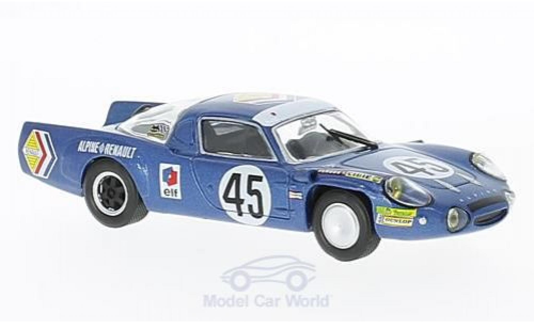 Alpine A210 1/18 SpecialC Renault A 210 No.45 Soci&eacute;t&eacute; des Automobiles 24h Le Mans 1969 J-C.Killy/B.Wollek modelauto