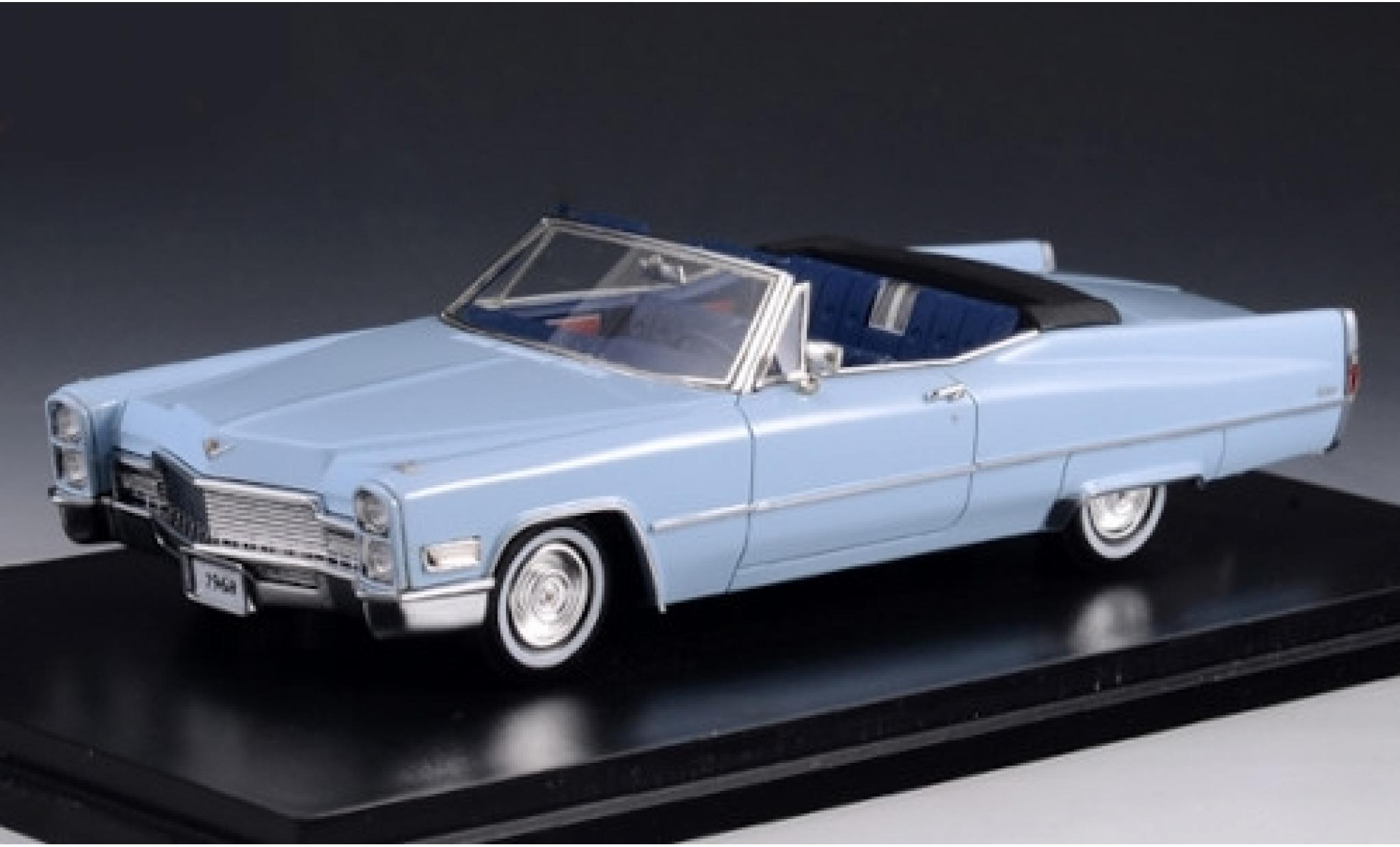 Cadillac Deville 1/43 Stamp Models DeVille Cabriolet blauw 1968 Verdeck ge&ouml;ffnet modelauto