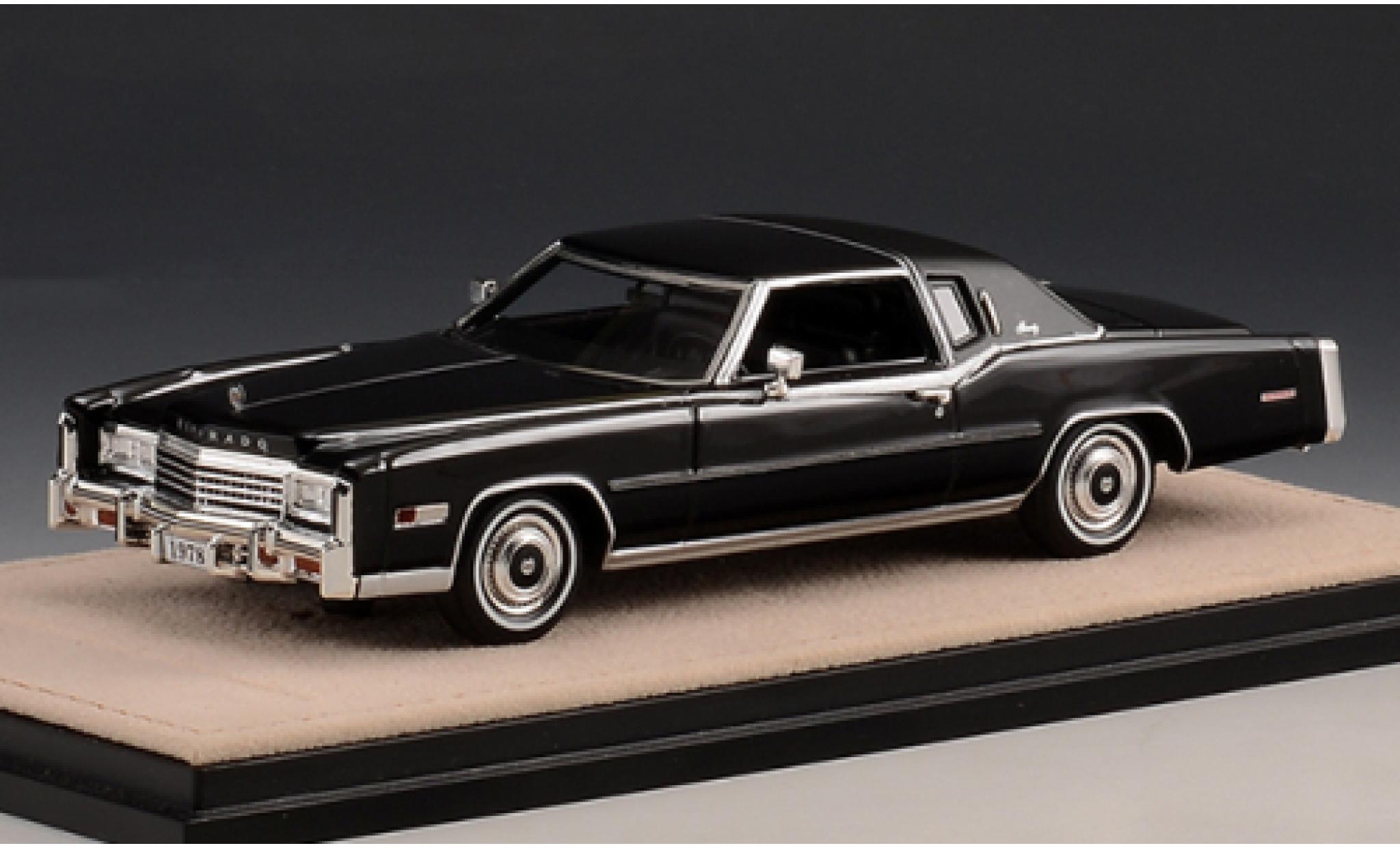 Cadillac Eldorado 1/43 Stamp Models Biarritz zwart 1978 modelauto