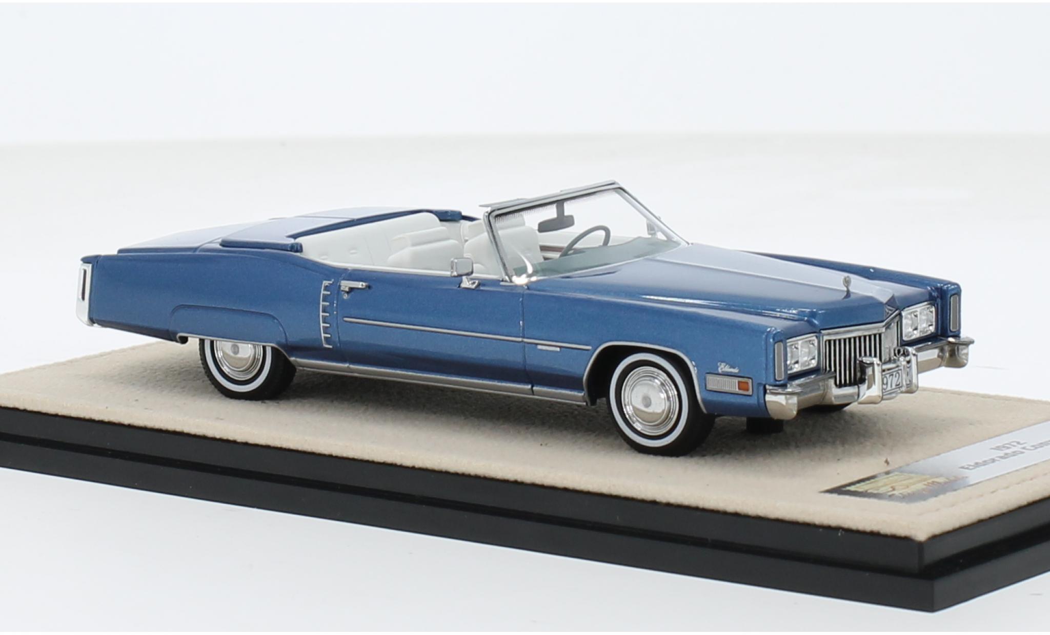 Cadillac Eldorado 1/18 Stamp Models Cabriolet metallic blauw 1972 1:18 modelauto