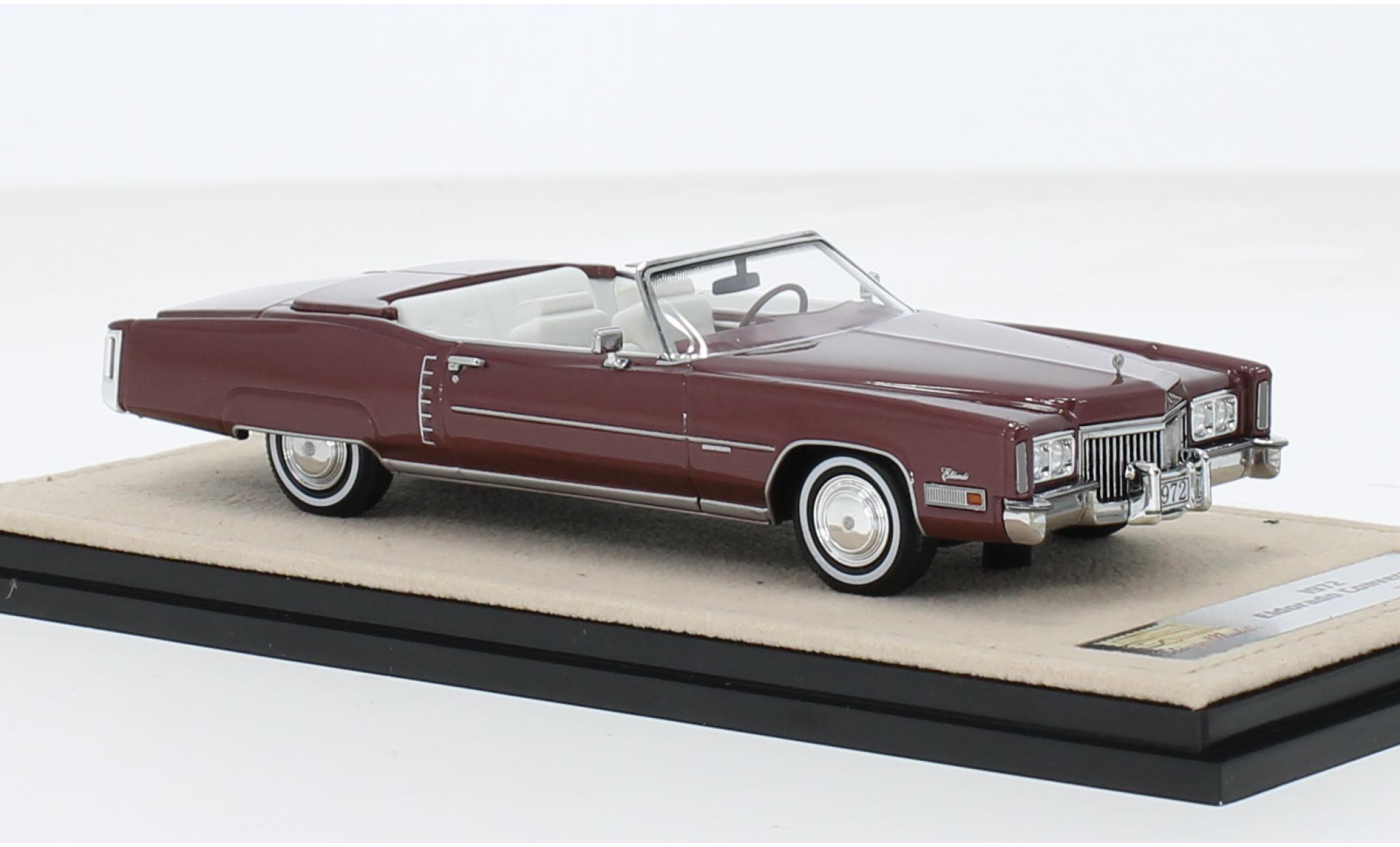 Cadillac Eldorado 1/18 Stamp Models Cabriolet metallic rood 1972 1:18 modelauto