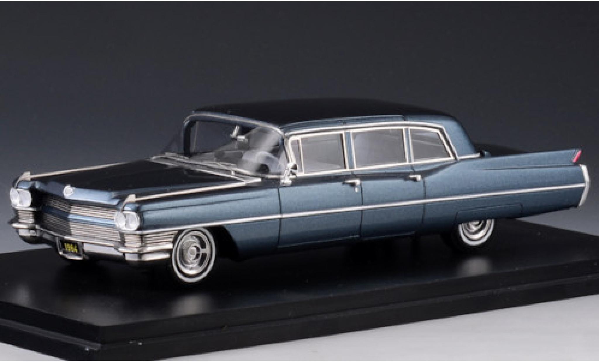Cadillac Fleetwood 1/43 Stamp Models 75 Sedan metallic blauw 1964 modelauto