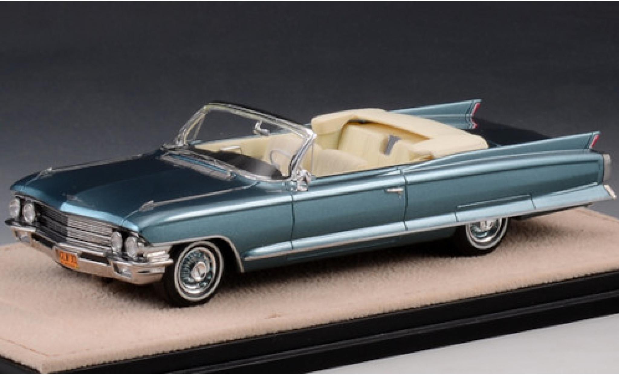 Cadillac Series 62 1/43 Stamp Models Cabriolet metallic blauw 1962 modelauto