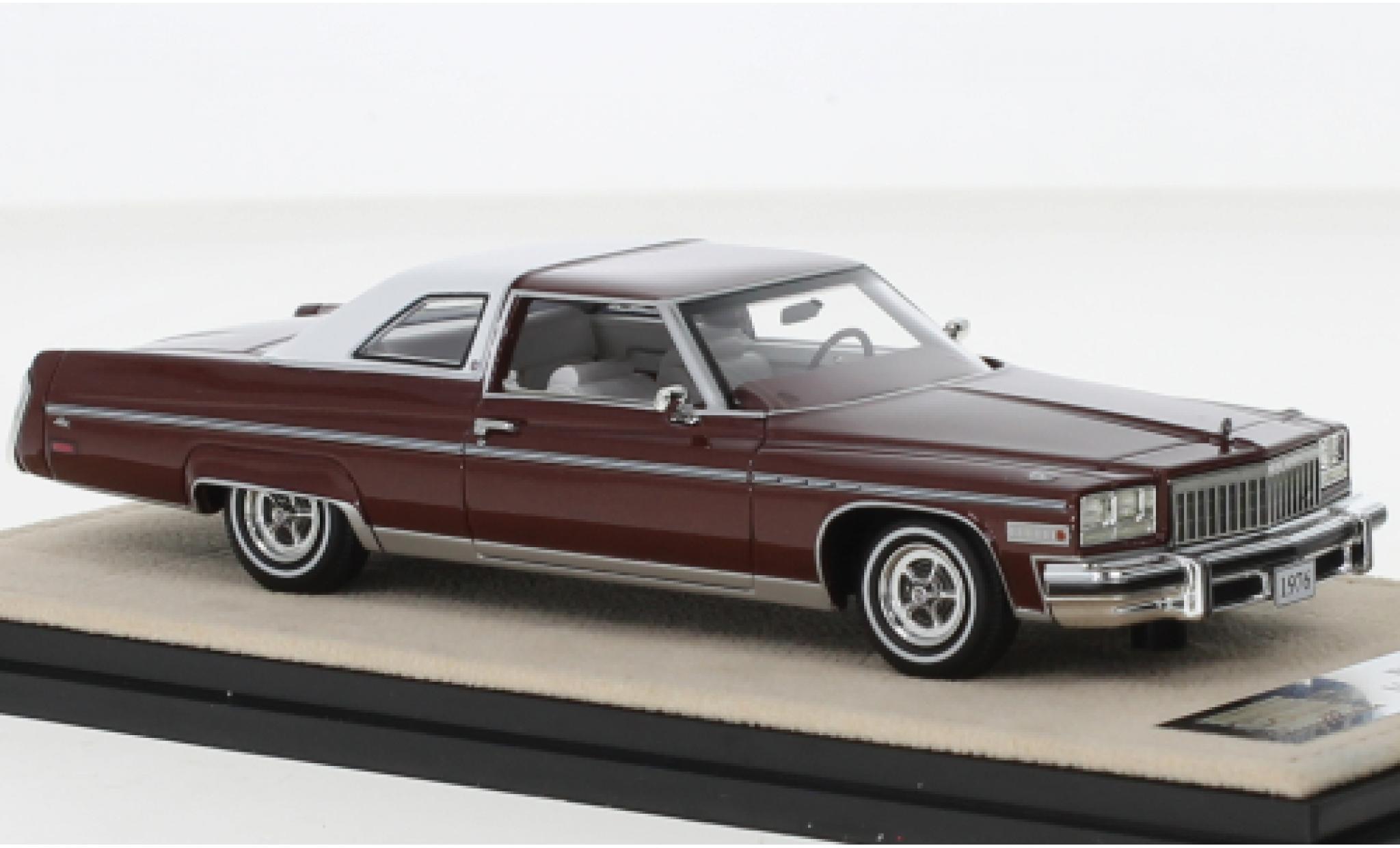 Buick Electra 1/43 Stamp Models 225 limited Coupe metallic rood fonc&eacute;/wit 1976 modelauto