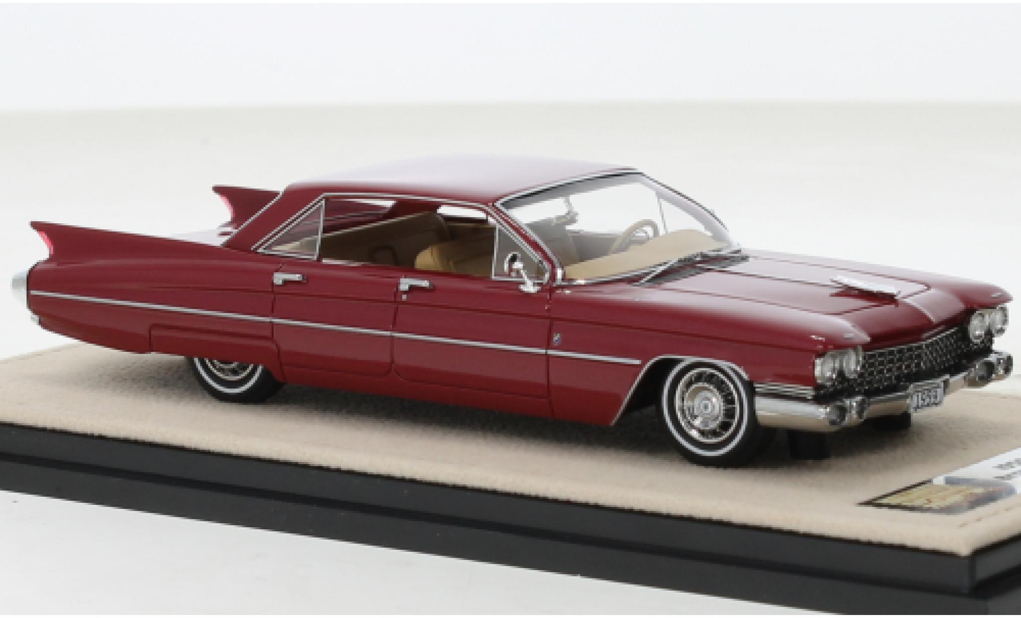 Cadillac Eldorado 1/43 Stamp Models Brougham Pininfarina metallic rood fonc&eacute; 1959 modelauto