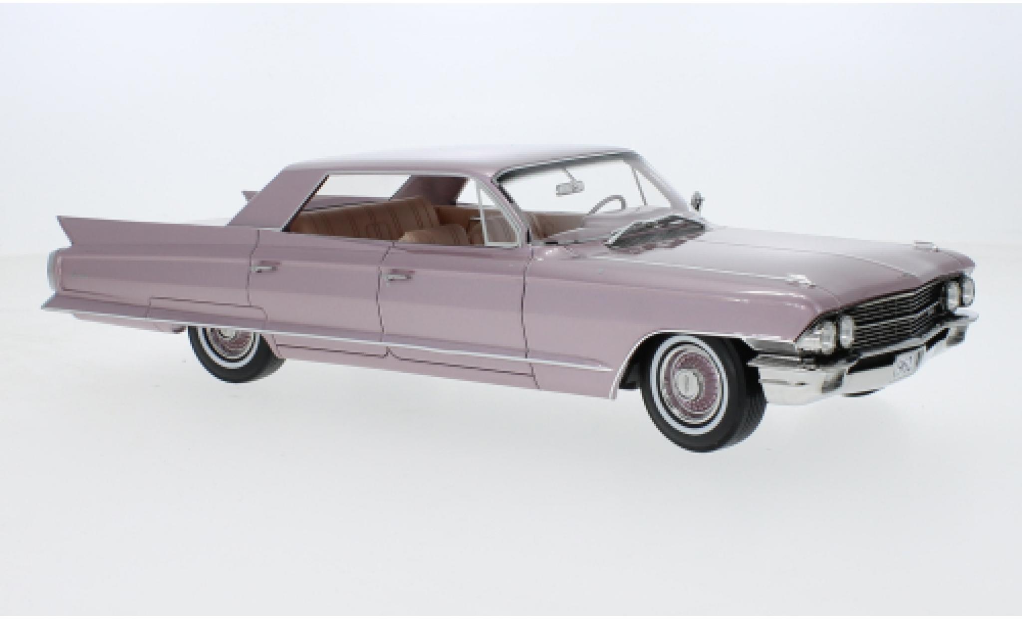 Cadillac Sedan 1/18 Stamp Models DeVille metallic roze 1962 modelauto