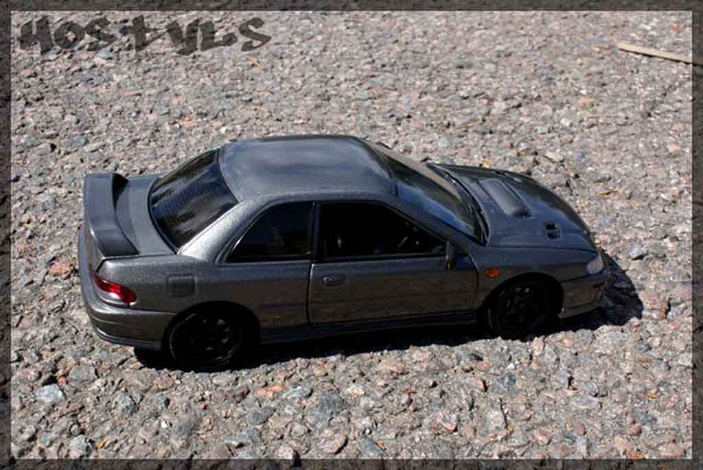 Subaru Impreza Type R gt turbo sti grijs carbone 1/18 Autoart