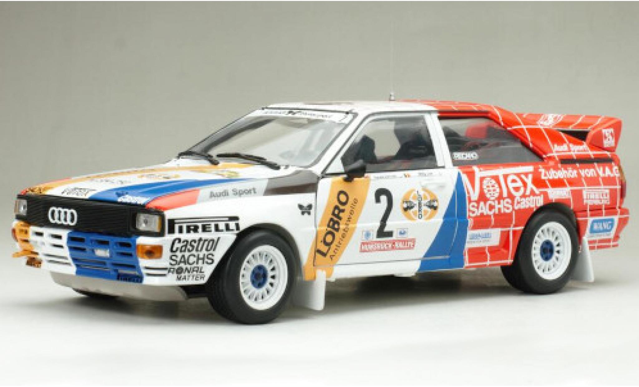 Audi Quattro 1/18 Sun Star quattro A1 No.2 Votex Rallye DM Rally Hunsr&uuml;ck 1984 H.Demuth/W.Lux modelauto