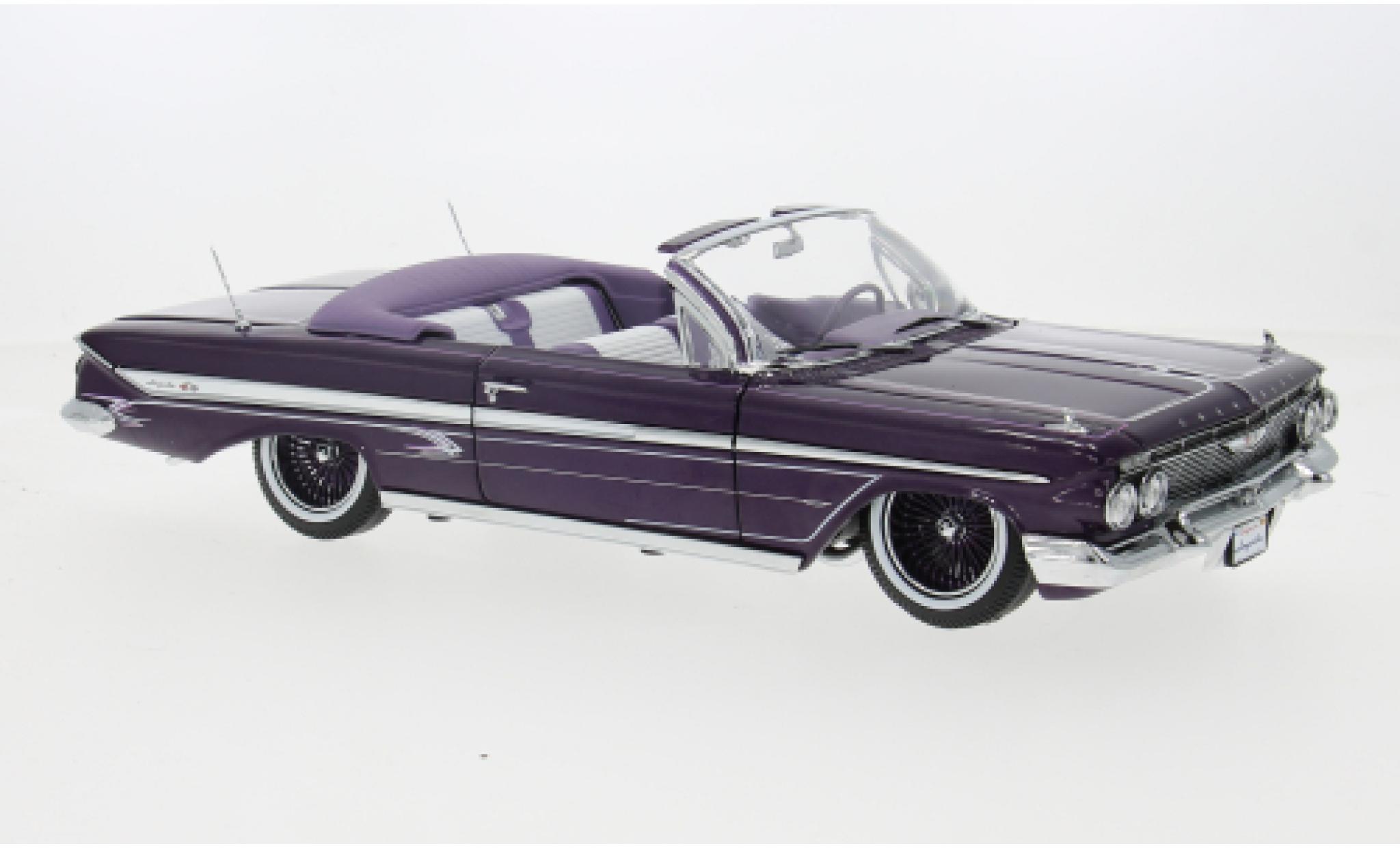Chevrolet Impala 1/18 Sun Star Cabriolet Lowrider paars 1961 1:18 modelauto