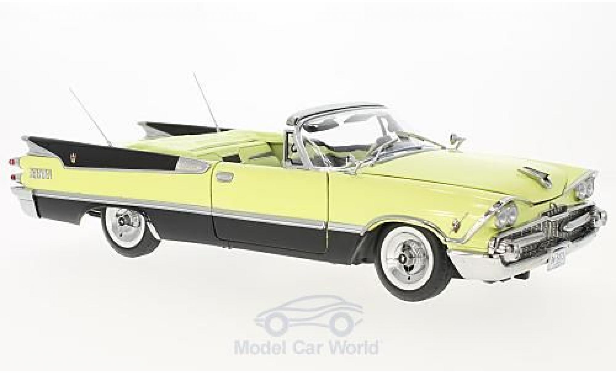 Dodge Custom Royal Lancer 1/18 Sun Star Cabriolet geel/zwart 1959 modelauto