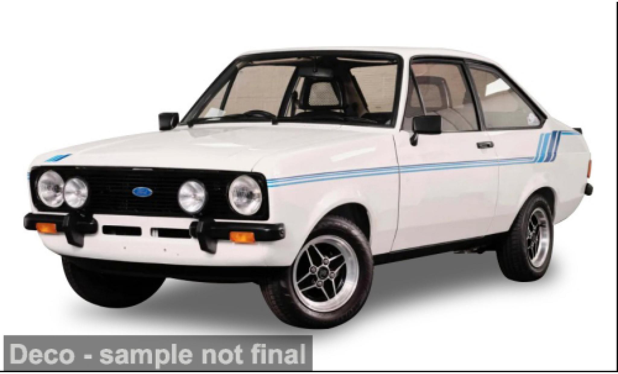 Ford Escort 1/18 Sun Star Harrier wit/blauw 1980 1:18 modelauto